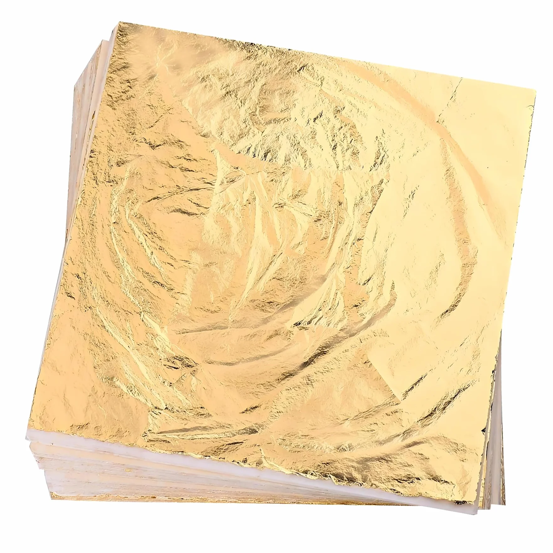 16cm x 16cm Fogli di Foglia Oro,100 Pezzi di Lamina D'oro,Foglia D'oro,Ideali per Doratura, Artigianato, Progetti Artistici e Decorazioni,