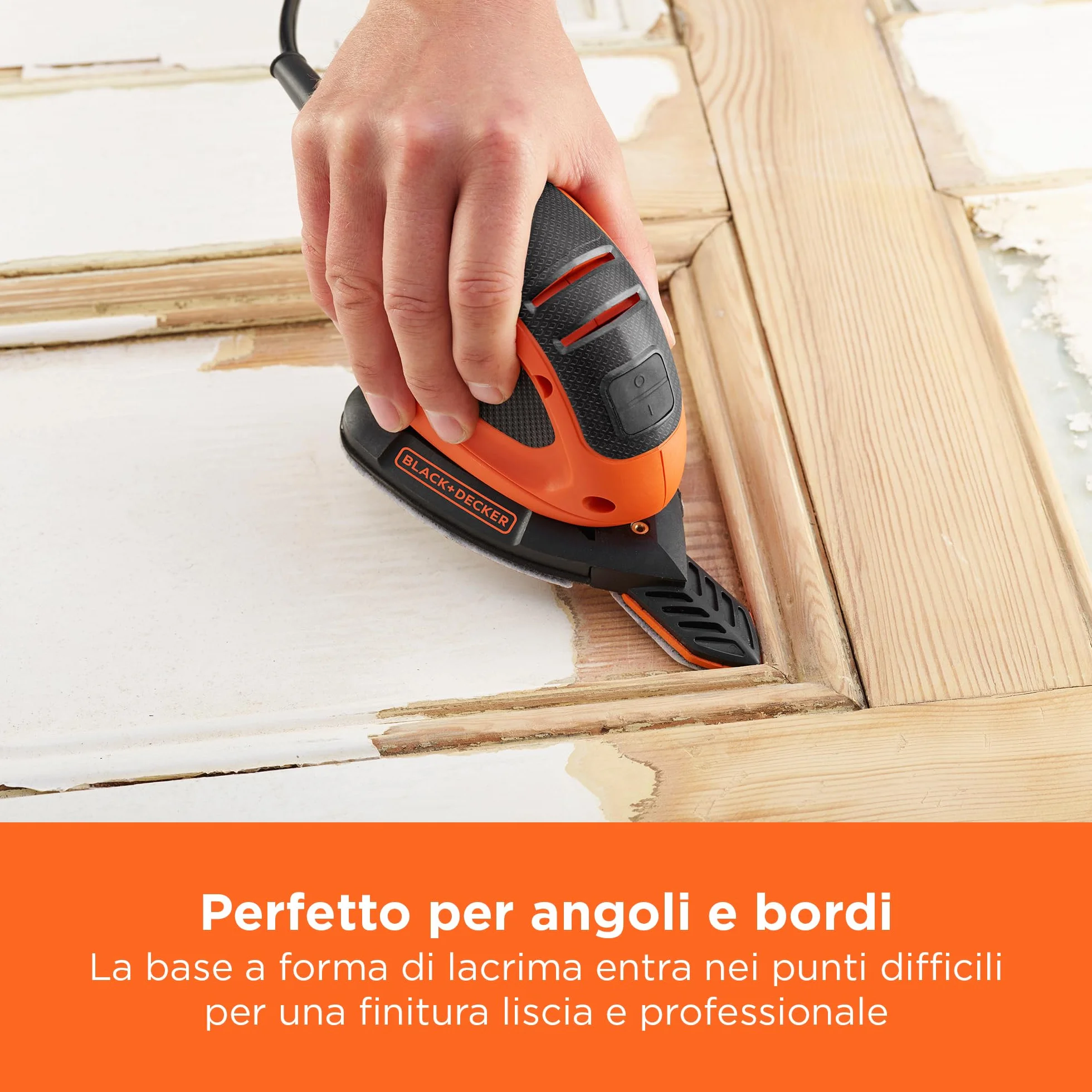 BLACK+DECKER BEW230BCA-QS Levigatrice compatta 55W con 10 accessori e borsa trasporto