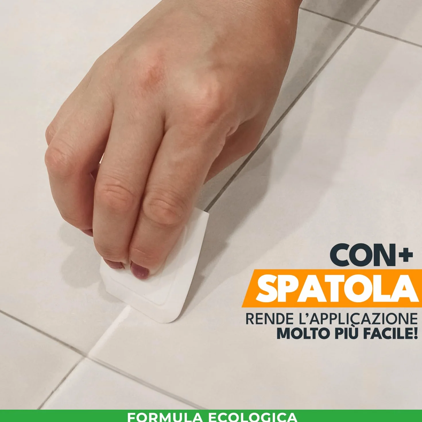 Riparazione Fughe Piastrelle - Tubetto Riempitivo Ripara e Rinnova, Malta per Piastrelle, Asciugatura Rapida + Raschietto, Stucco inodore - 250gr (Bianco)