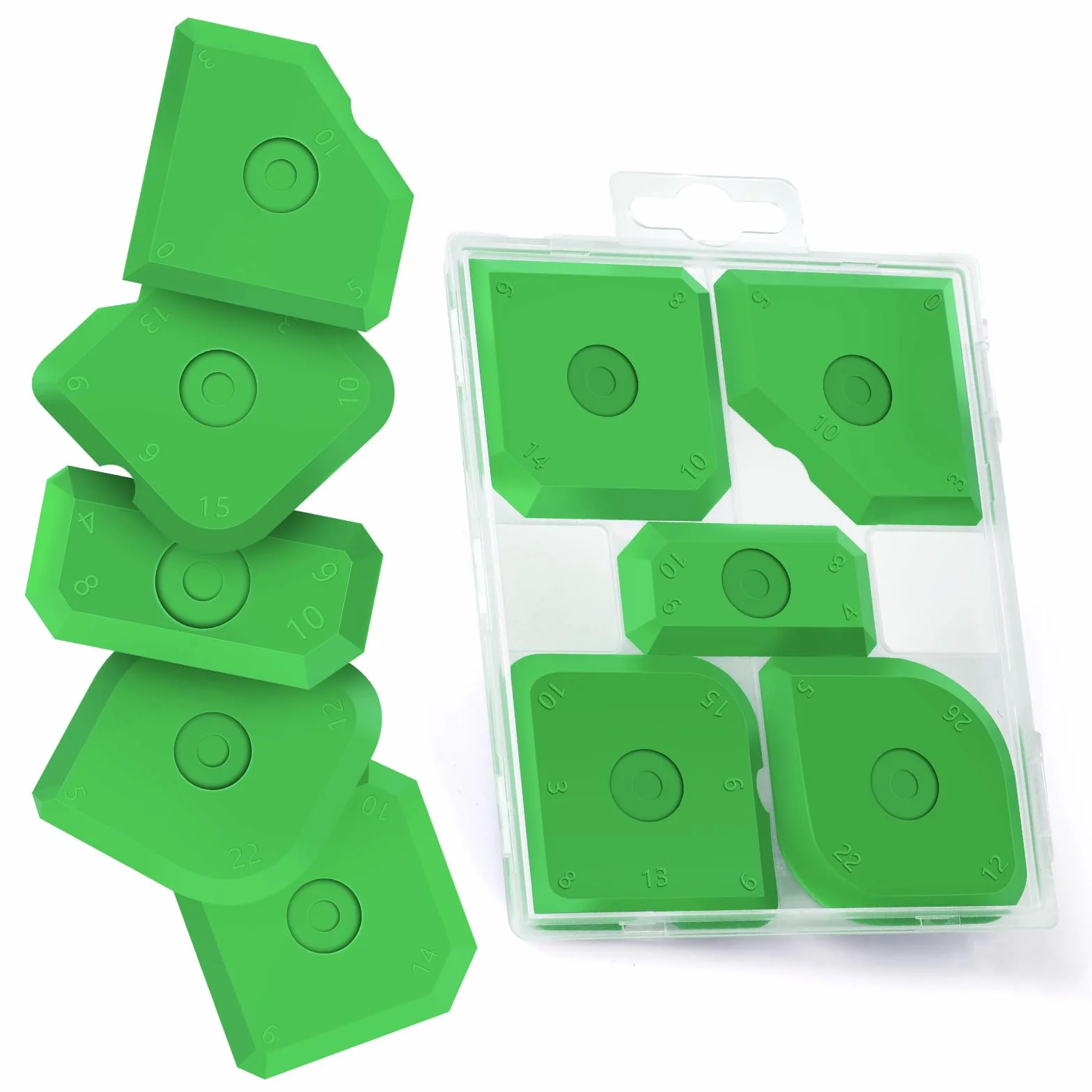 Set di 5 Strumenti per Calafataggio，raschietto spatola per sigillante，Spatola per giunti，Strumenti di Calafataggio in Silicone