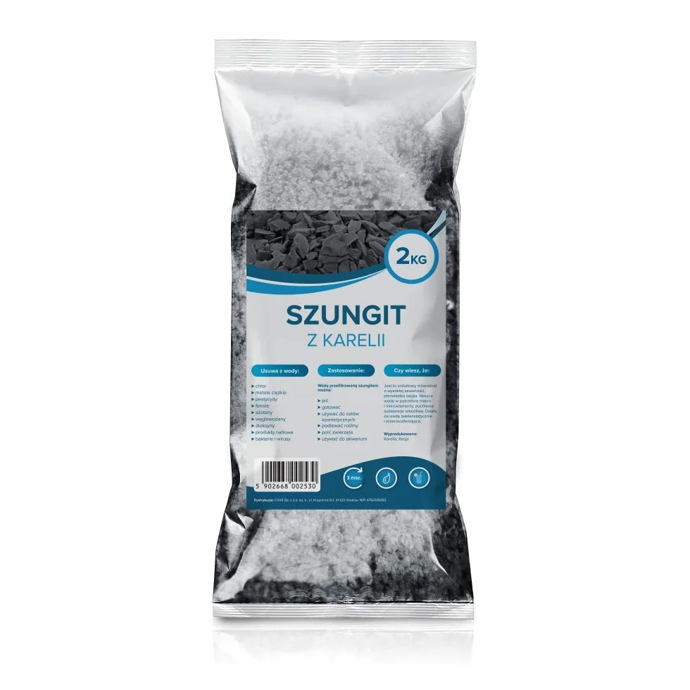 Shungite Nera Grezza 2kg per Purificazione Acqua Frammenti Pietre Naturali Carelia Russia