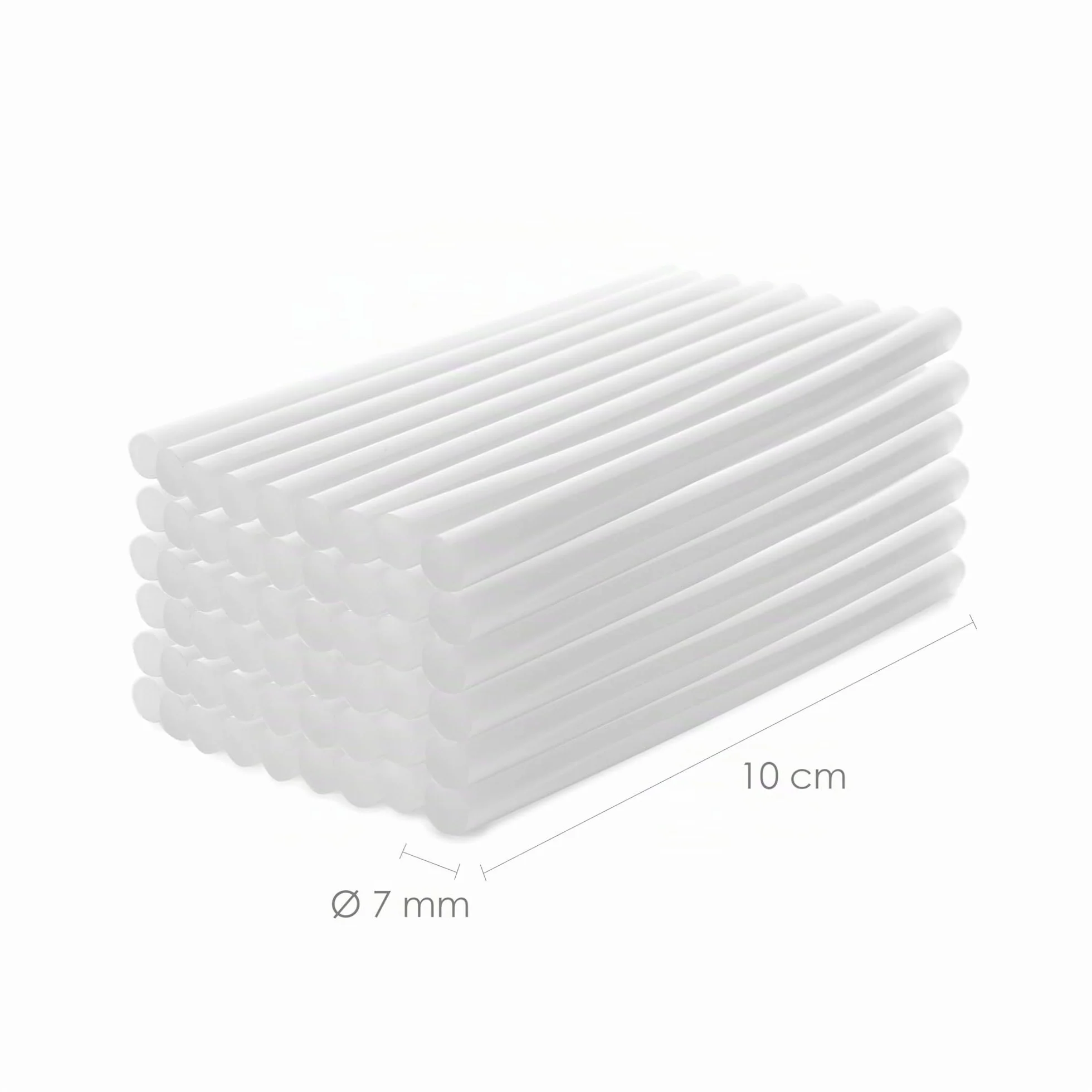 IDEA HOME 50 Pezzi Stick Colla a Caldo 7x100 mm – Bastoncini Trasparenti Universali per Pistola Colla a Caldo
