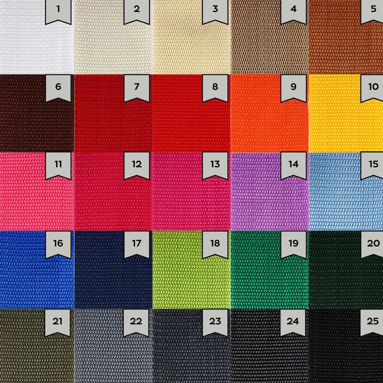 Fettuccia da 1buy3 di polipropilene, alta 20 mm e lunga 4 metri, colore: 25 - Nero | anche alta 25mm, 30mm, 40mm o 50mm | 4 o 12 metri di lunghezza | 30 colori