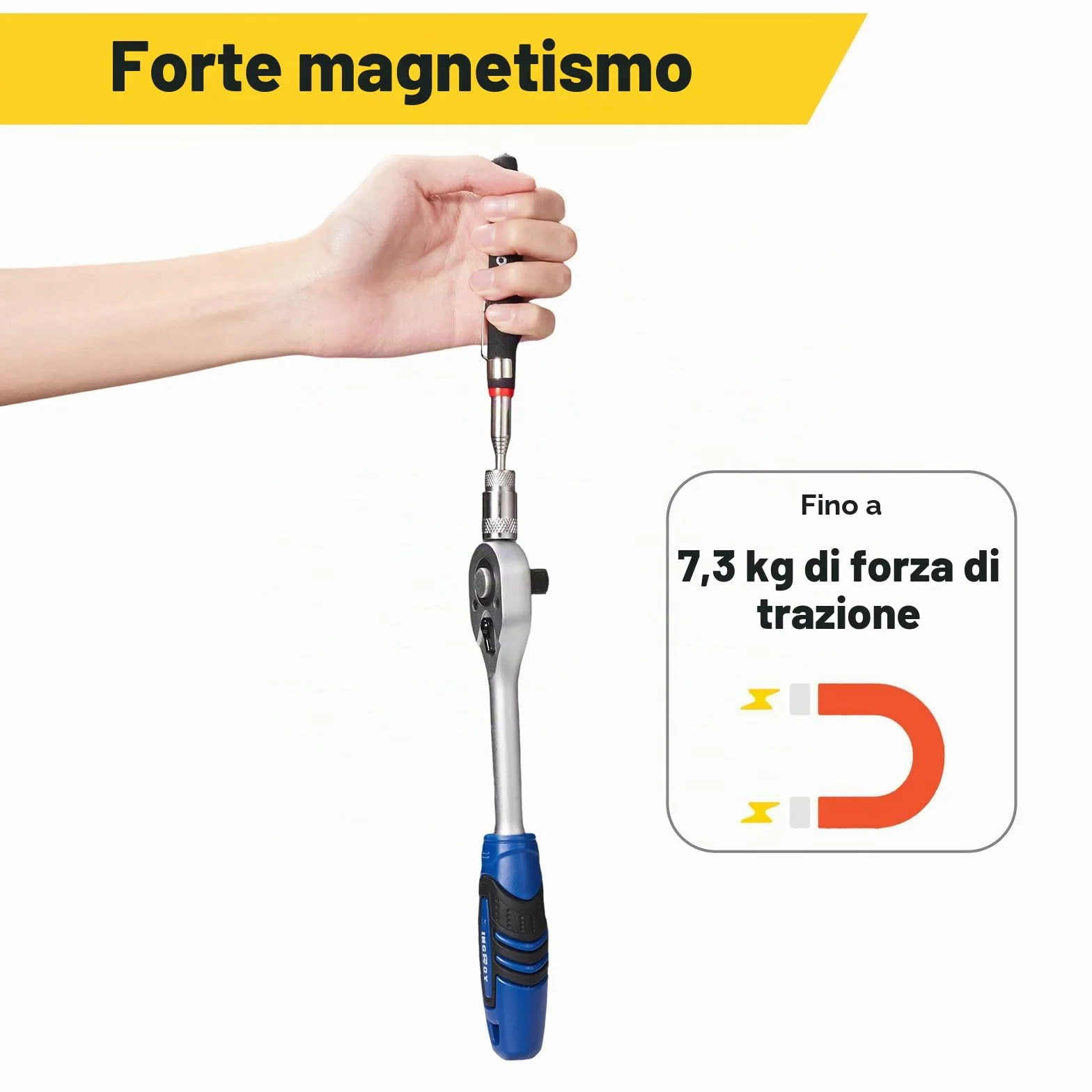 Strumento Magnetico per Pickup - 16 LB Bastone Telescopico in Acciaio Inossidabile Estende da 18 cm a 80 cm, Strumento di Raccolta Magnetico Telescopico per Recupero di Oggetti Metallici