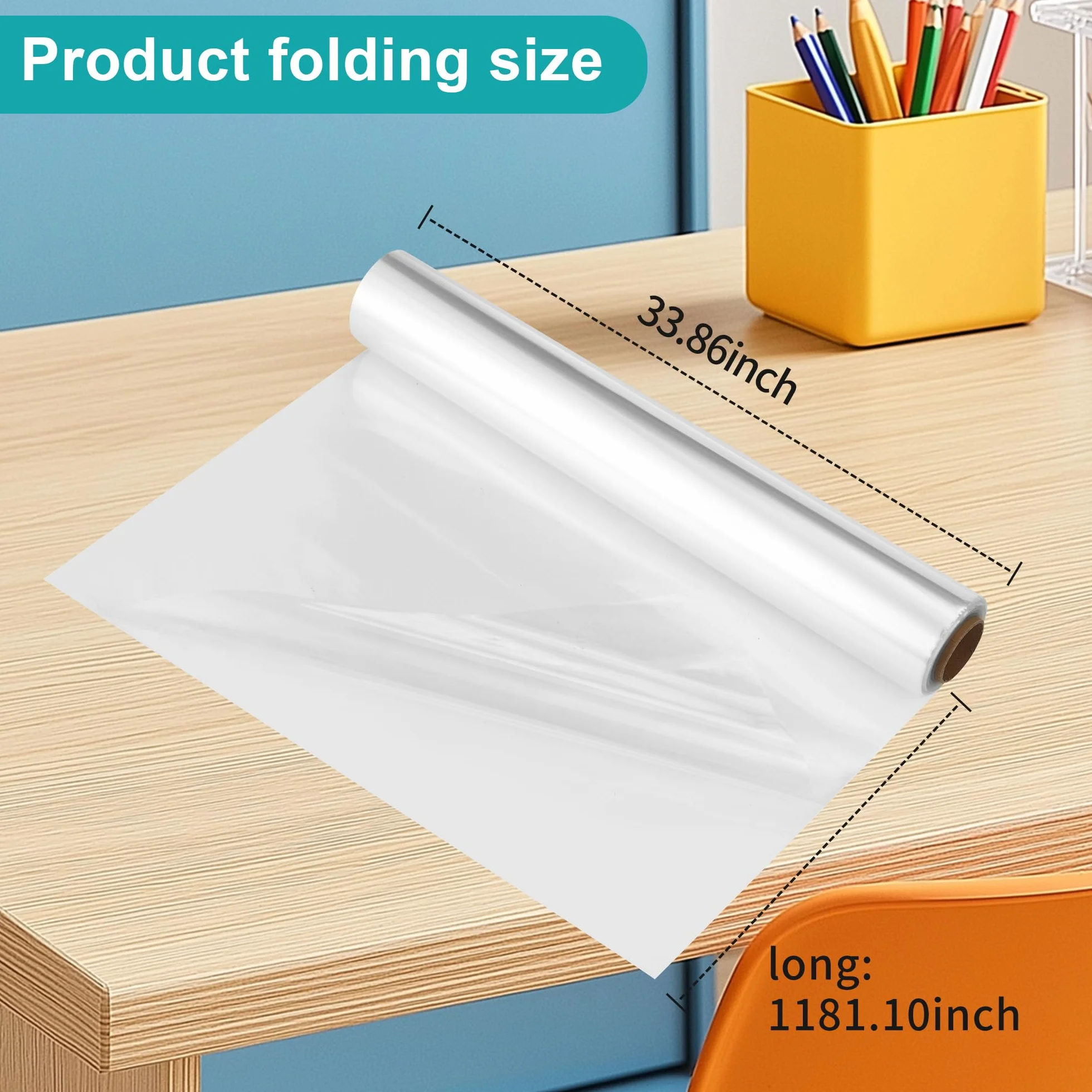 3 Mil Rotolo di Cellophane Trasparente,86 CM x 30 M Cellofan per Lmballaggio,Cellophane Trasparente,Adatto per i Cesti Regalo di Imballaggio,Bouquet, Foto e Altri Regali