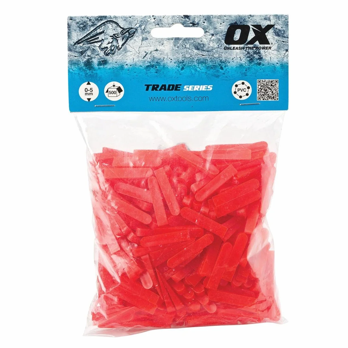 OX ox-t160605 scambi a forma di cuneo distanziatori per piastrelle, rosso, 6 mm