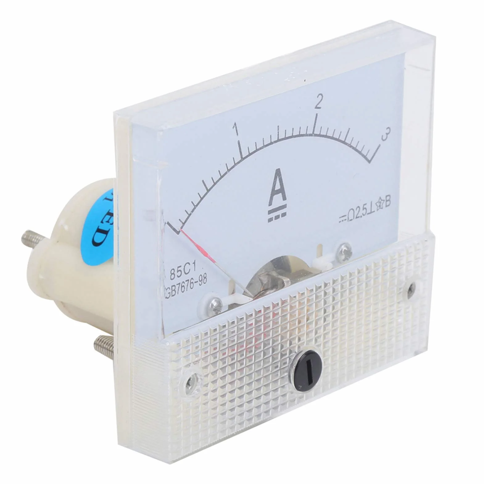 85C1 DC 0 3A Amperometro del Pannello Analogico, Misuratore di Corrente Ad Alta Precisione con Scala Schermata in Seta Trasparente per Armadio di Distribuzione di Potenza