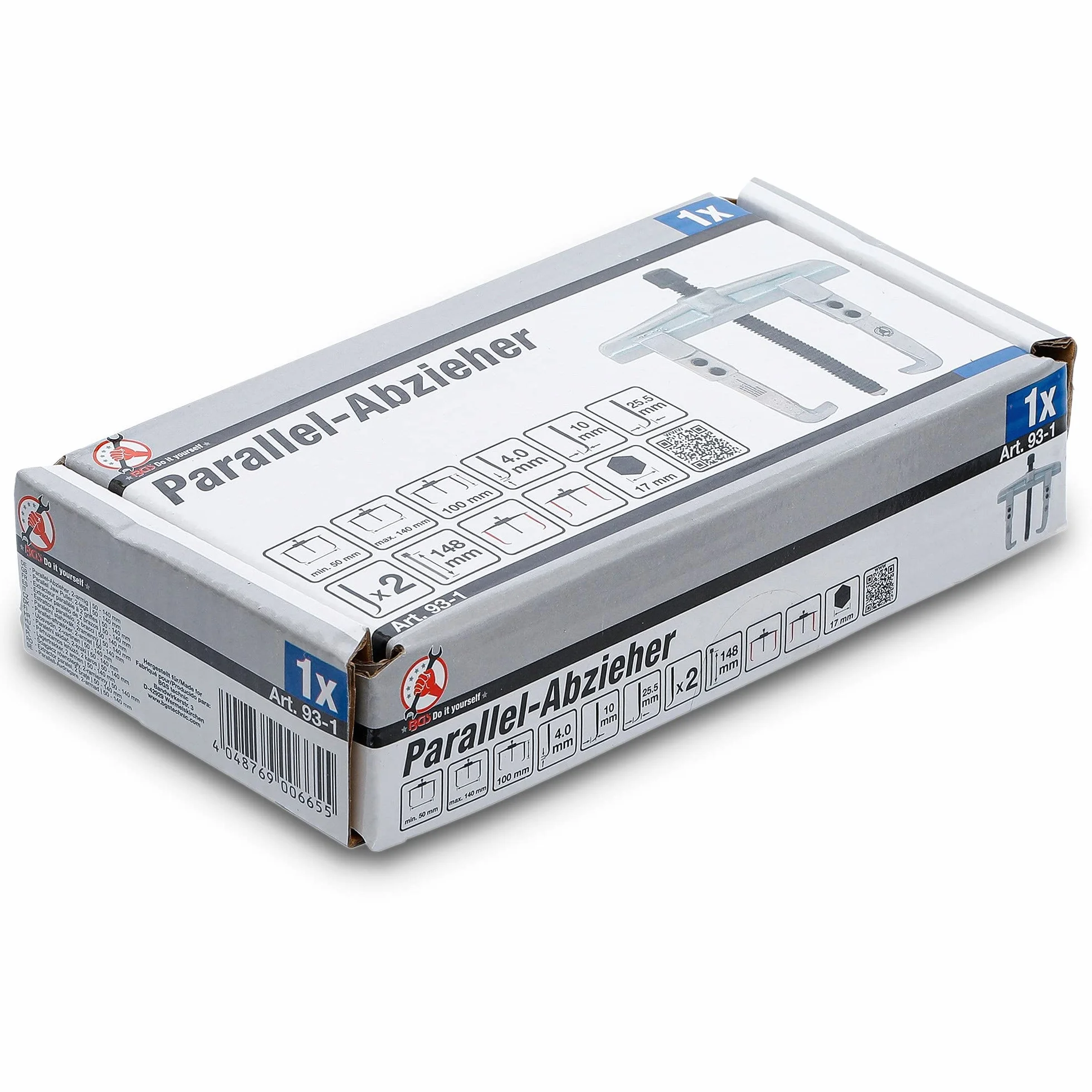 BGS Diy 93-1 | Estrattore parallelo, 2 bracci | 50 - 140 mm