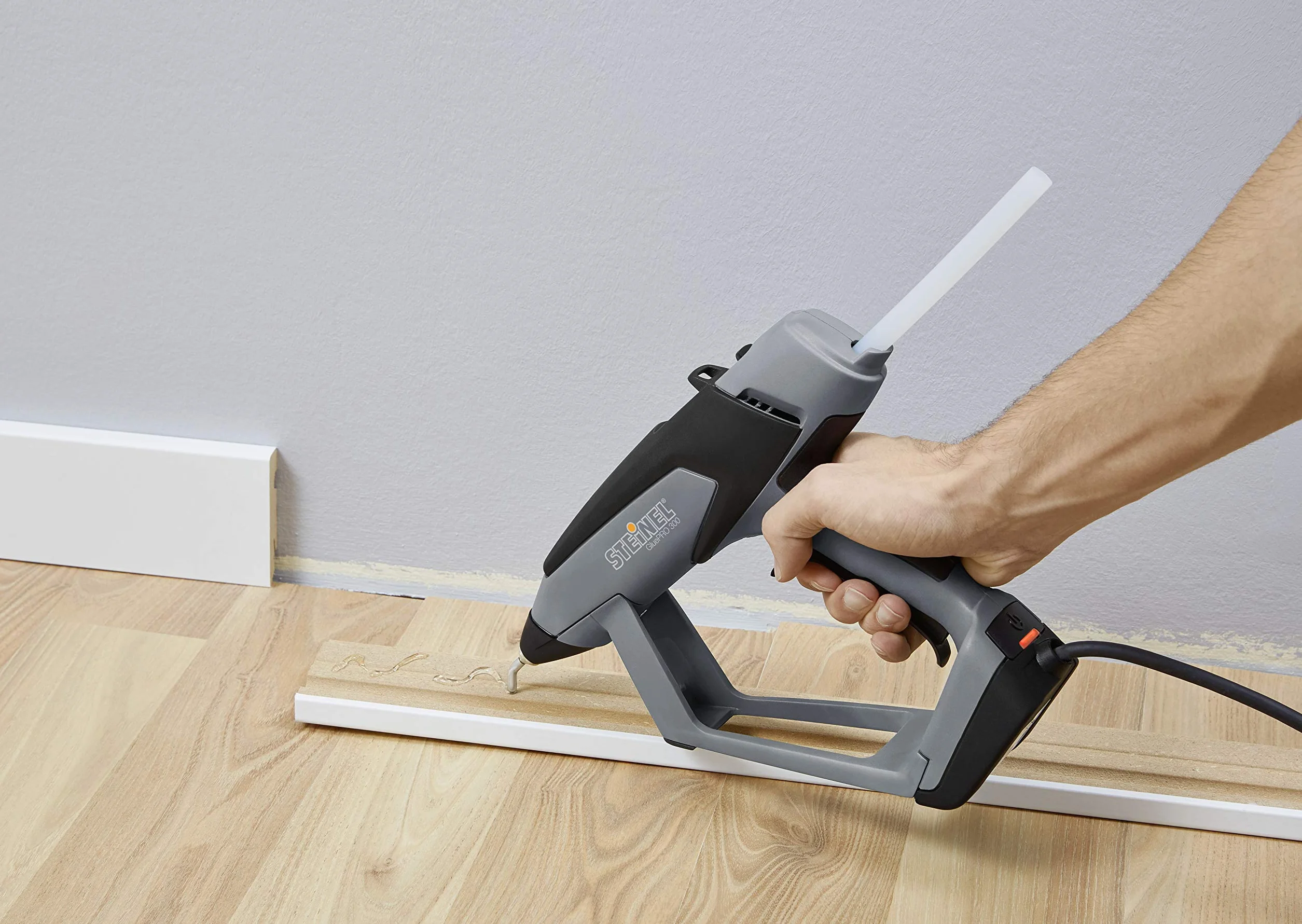 Steinel GluePRO 300 Pistola per colla professionale, pistola per colla a caldo a controllo elettronico, ugelli intercambiabili