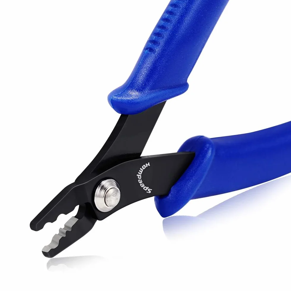 SPEEDWOX Pinza crimpatrice per perline Strumento per la creazione di gioielli da 5 pollici Mini pinze di precisione standard con testa dritta a molla multiuso gioielli fai da te perline Hobby