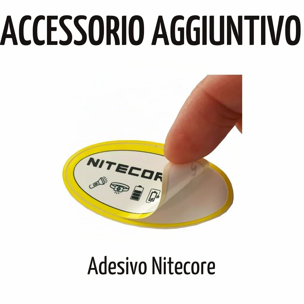 Nitecore Torcia EDC23 LED, 2500 lumen, ricaricabile, forma piatta, luce portatile, display OLED, interruttore blocco meccanico