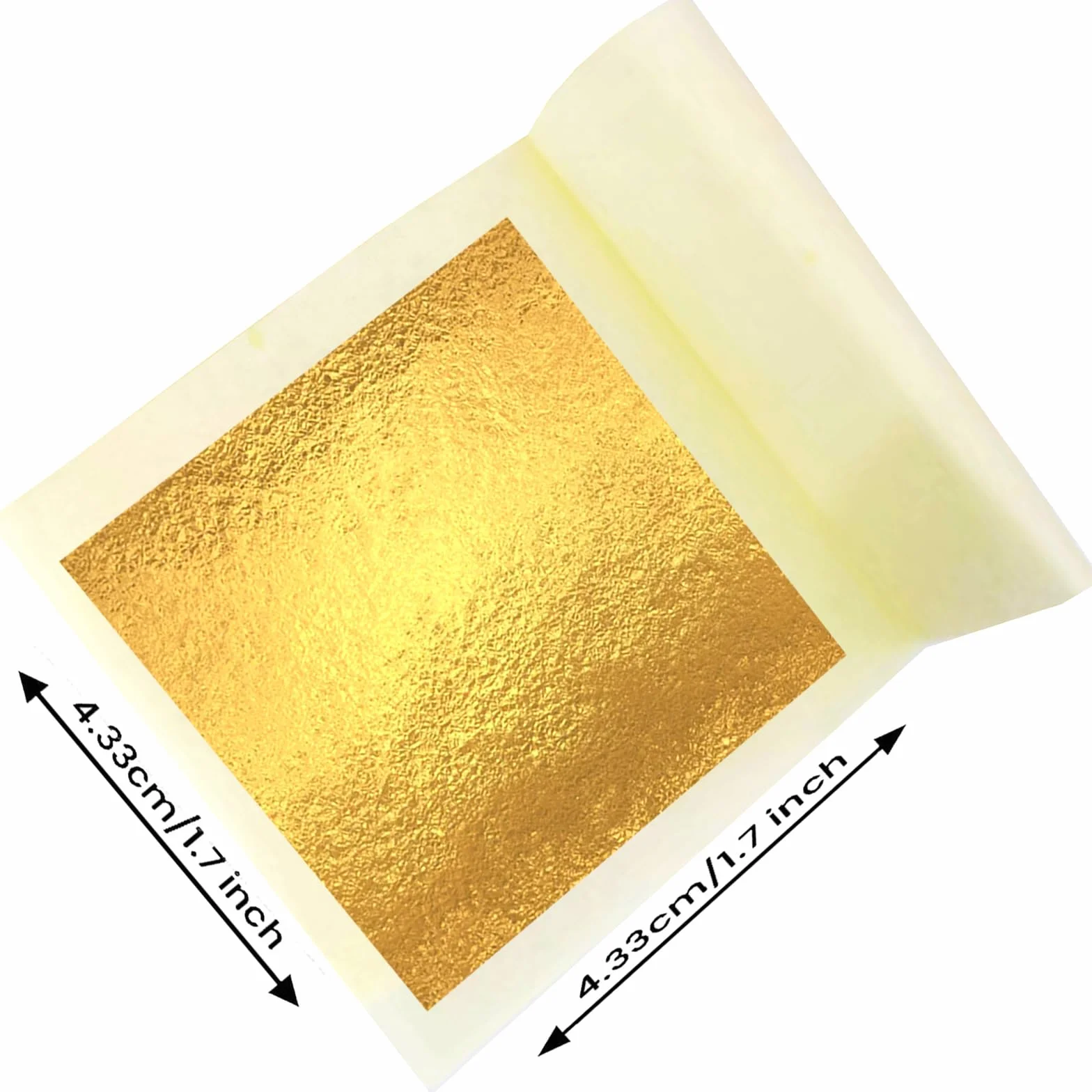 Oro Commestibile, 10 Pezzi 24k 4.3X4.3 CM Foglia Oro Alimentare per Uso Alimentare Decorazione Artigianale Perfetta per Decorare Torte Vino Gelati Uso in (10)