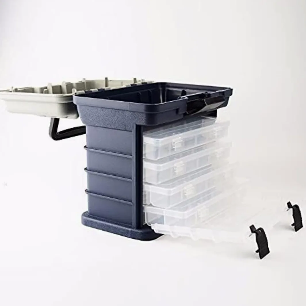 Cassetta Da Pesca Organizzatore Scatola Portautensili Da Pesca Contenitore Multistrato Scatola Con Manico In Plastica Esche Da Pesca Ami Da Pesca Custodia Di Stoccaggio Valigetta Da Pesca Multifunzion