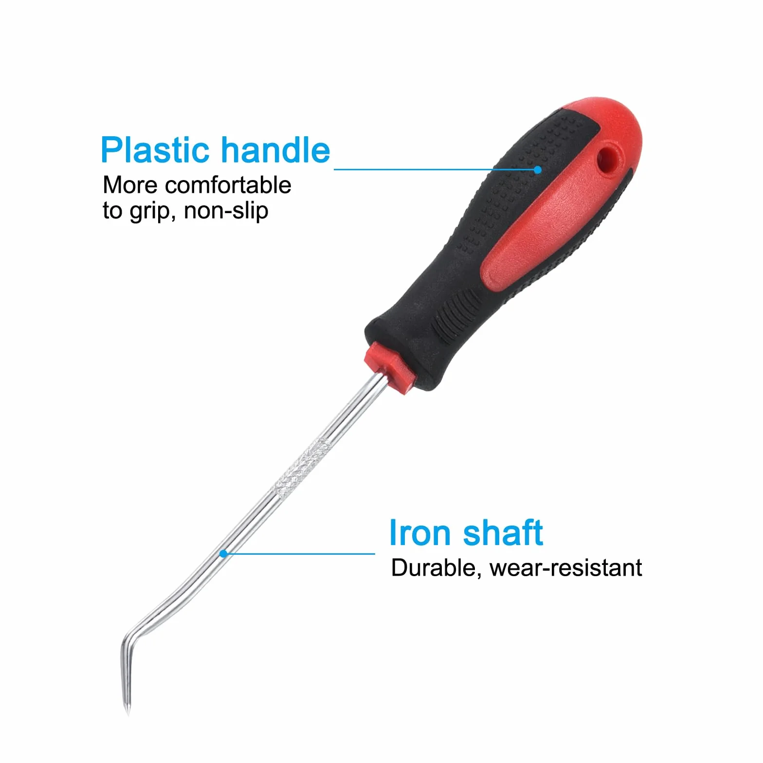 PATIKIL O-Ring 45 Gradi Gancio 150mm, Olio Guarnizione Guarnizione Precisione Cacciavite Estrattore Estrattore Rimozione Strumento, Rosso