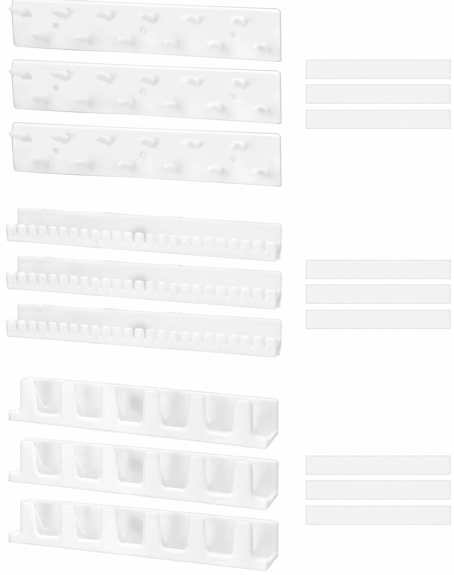 QWORK 9Pz Porta Gioielli da Appendere, Ganci Adesivi da Parete per Orecchini, Collane, Anelli, Braccialetti
