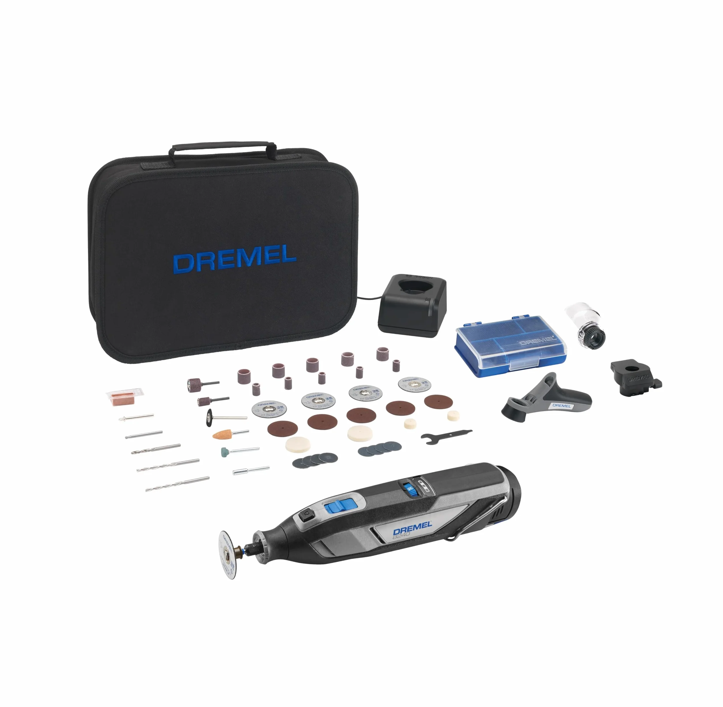 Dremel 8240 Multiutensile a batteria al litio 12V 2Ah Utensile rotativo 45 accessori
