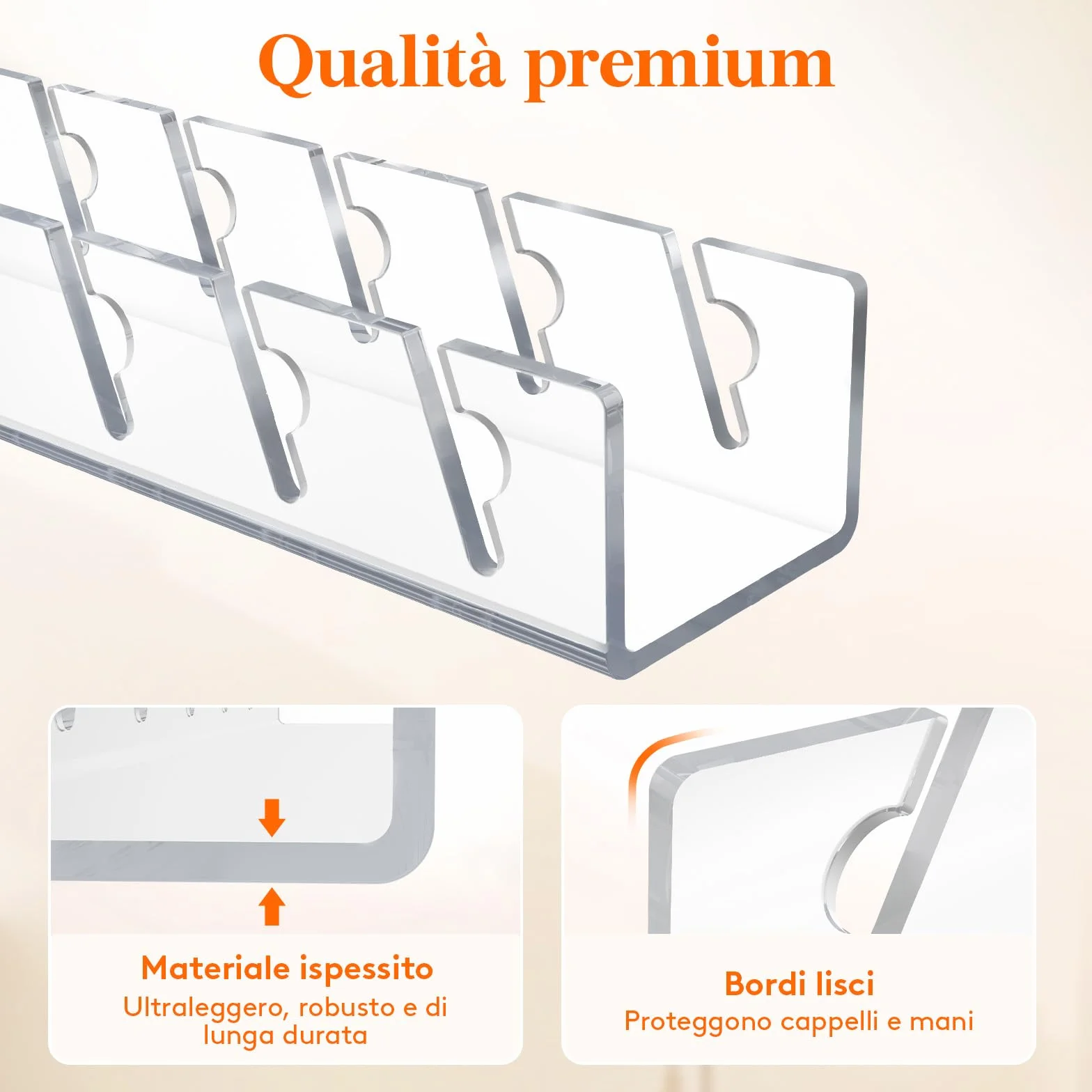 Lifewit 2 Pezzi Porta Cappellini con Visiera, Plastica Porta Cappelli per Berretto da Baseball, Trasparente