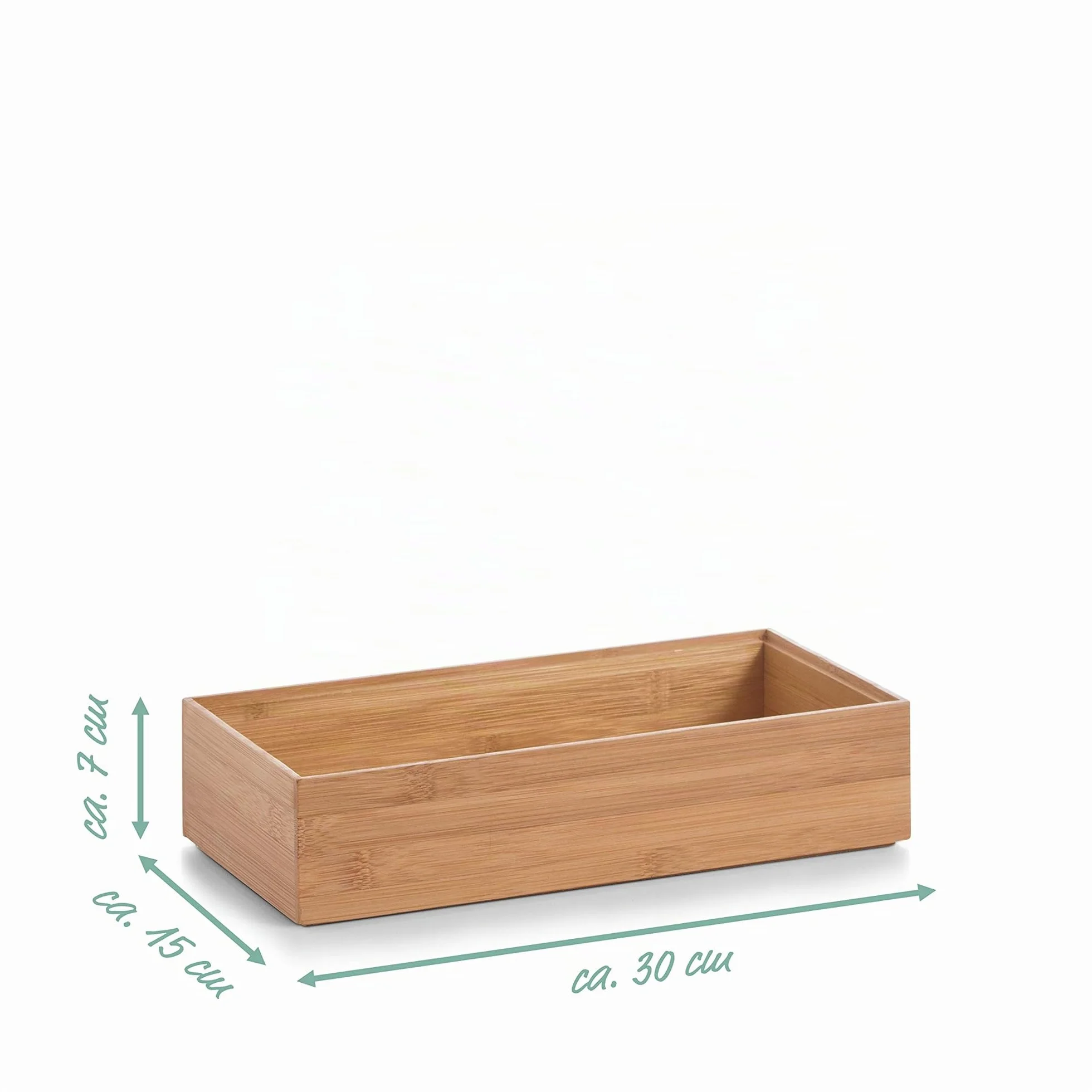 Zeller Scatola Salvaspazio Bambú Beige 30x15x7 cm