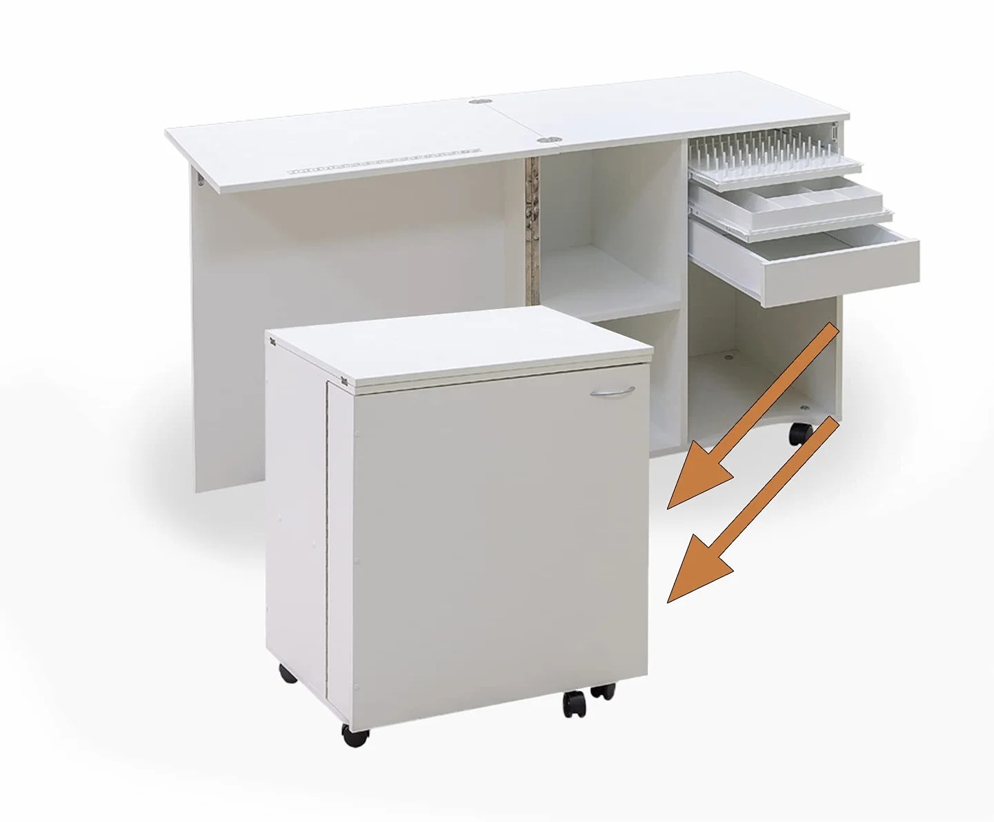 Comfort Compact | Mobiletto per Macchina da Cucire | Armadi da Сucito | (Beech Ellmau)