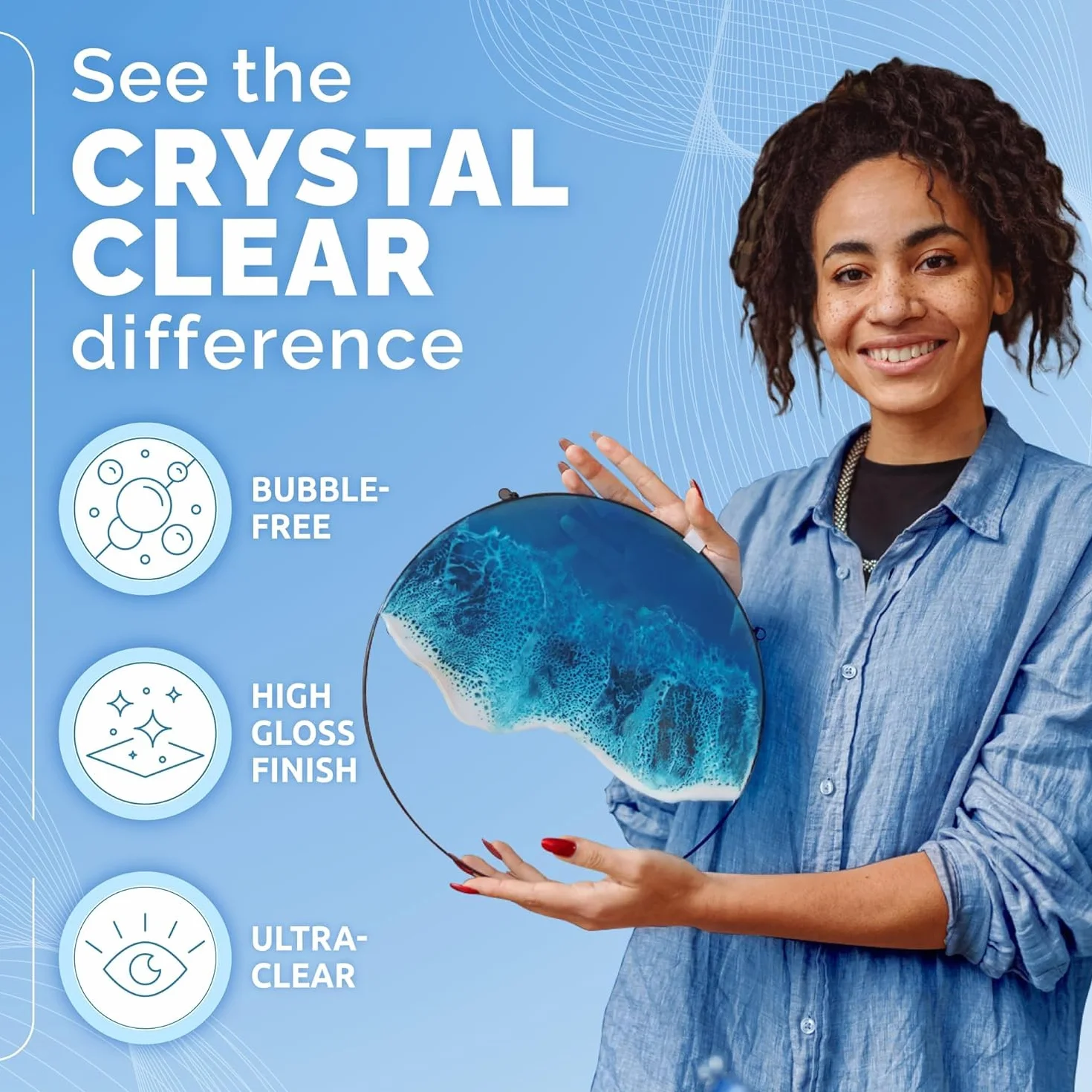 CRAFT RESIN 8L Resina Epossidica – Completo Resina Epossidica Trasparente per Gioielli, Sottobicchieri – Resina Bicomponente a Bassa Viscosità per Principianti e Professionisti