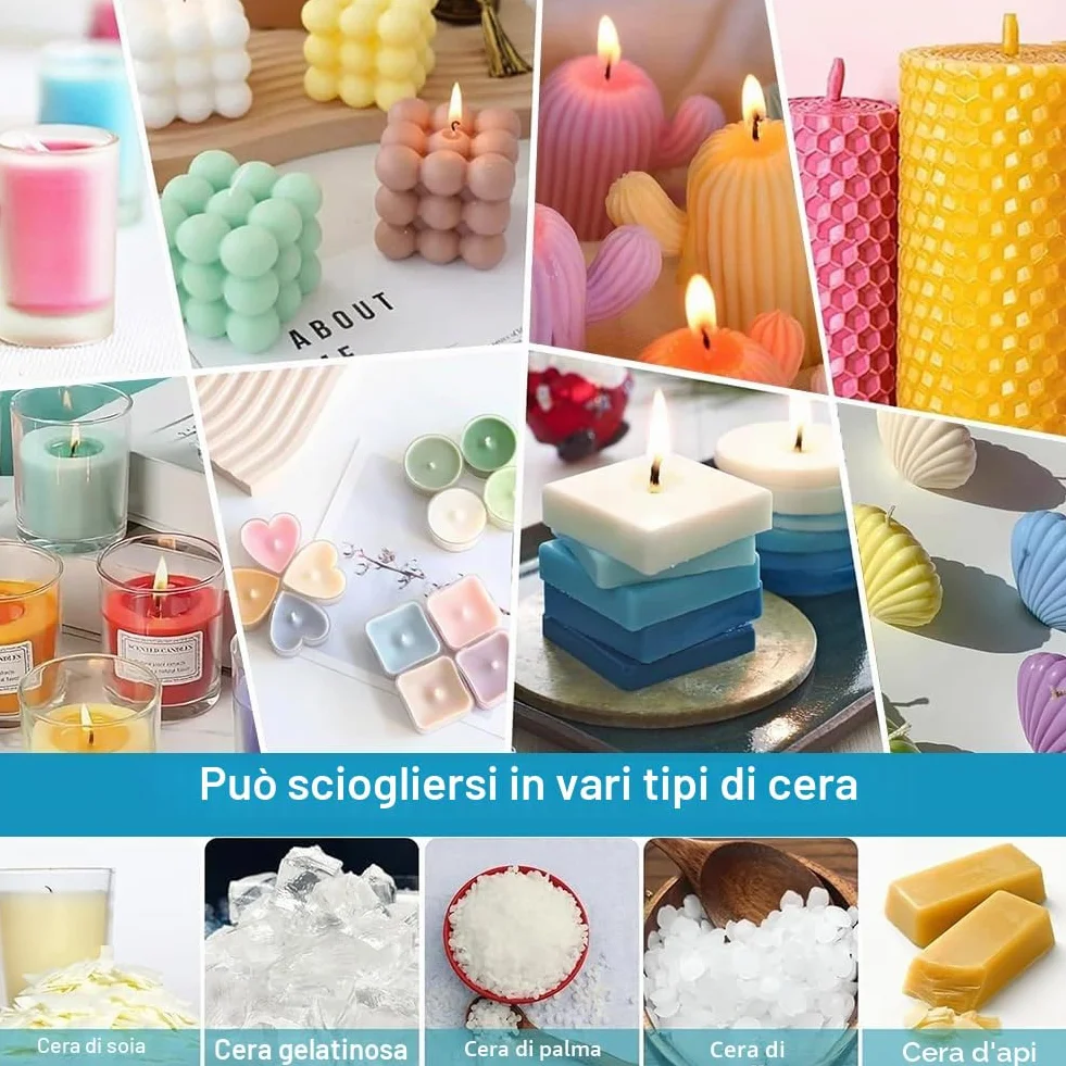 7 Pezzi Coloranti per Candele, Colorante Liquido Per Fare Candele, per La Realizzazione in Cera di Soia, Colorante, 10ML