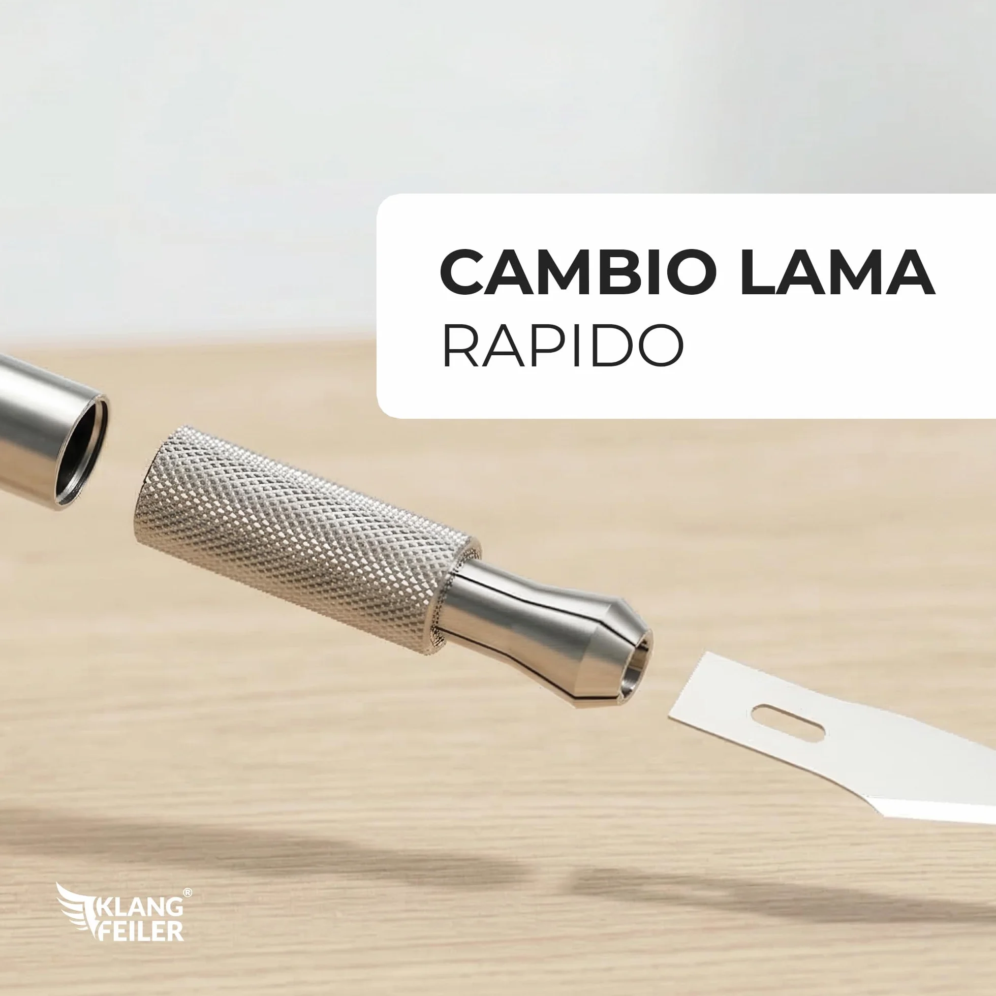 Klangfeiler® Cutter di precisione - 10 lames - cutter bisturi carta per modellismo taglierino - lame di ricambio