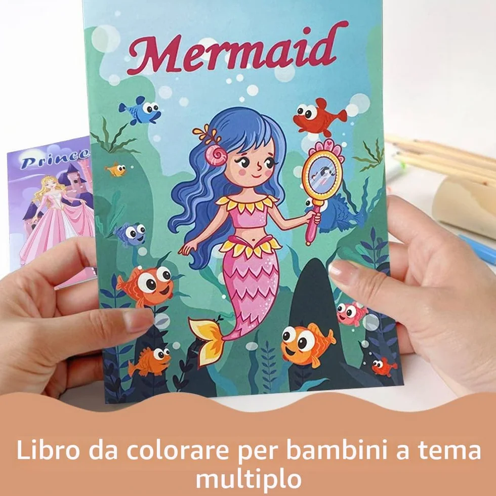 Aannanl 24 mini libri da colorare per bambini 2-8 anni regali feste attività scolastiche
