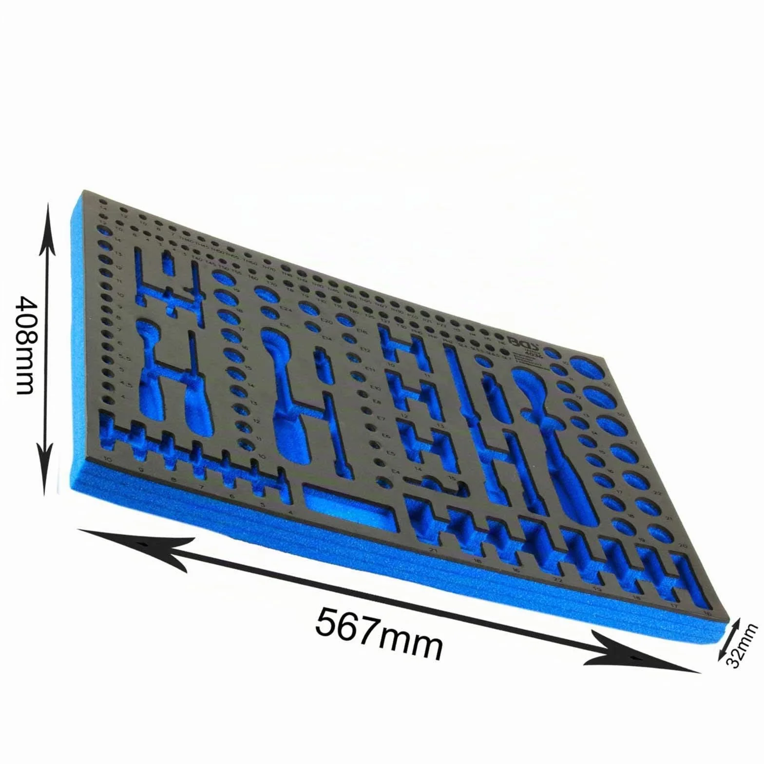 BGS 4036-1 | Modulo per carrelli portautensili 3/3 | vuoto | per BGS 4036