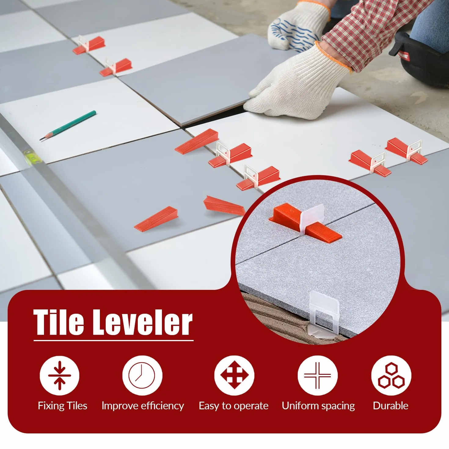 700 Pezzi Distanziatori per Piastrelle Livellatori per Piastrelle Cunei per Piastrelle con Inserti per Piastrelle 3mm per Piastrelle da Parete e da Pavimento Riutilizzabile