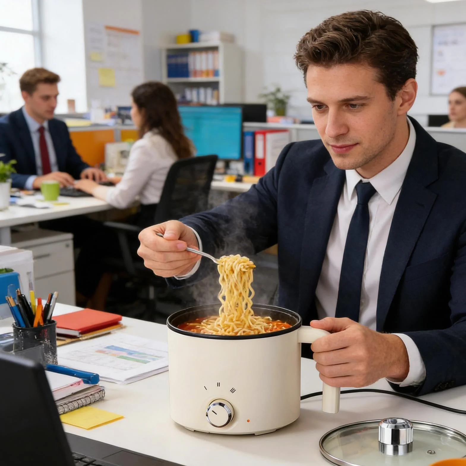 Piccola pentola elettrica, protezione personale dal surriscaldamento - Pentola elettrica per dormitorio | per zuppa di uova, porridge, bistecca, farina d'avena, studenti universitari, adolescenti, cuc