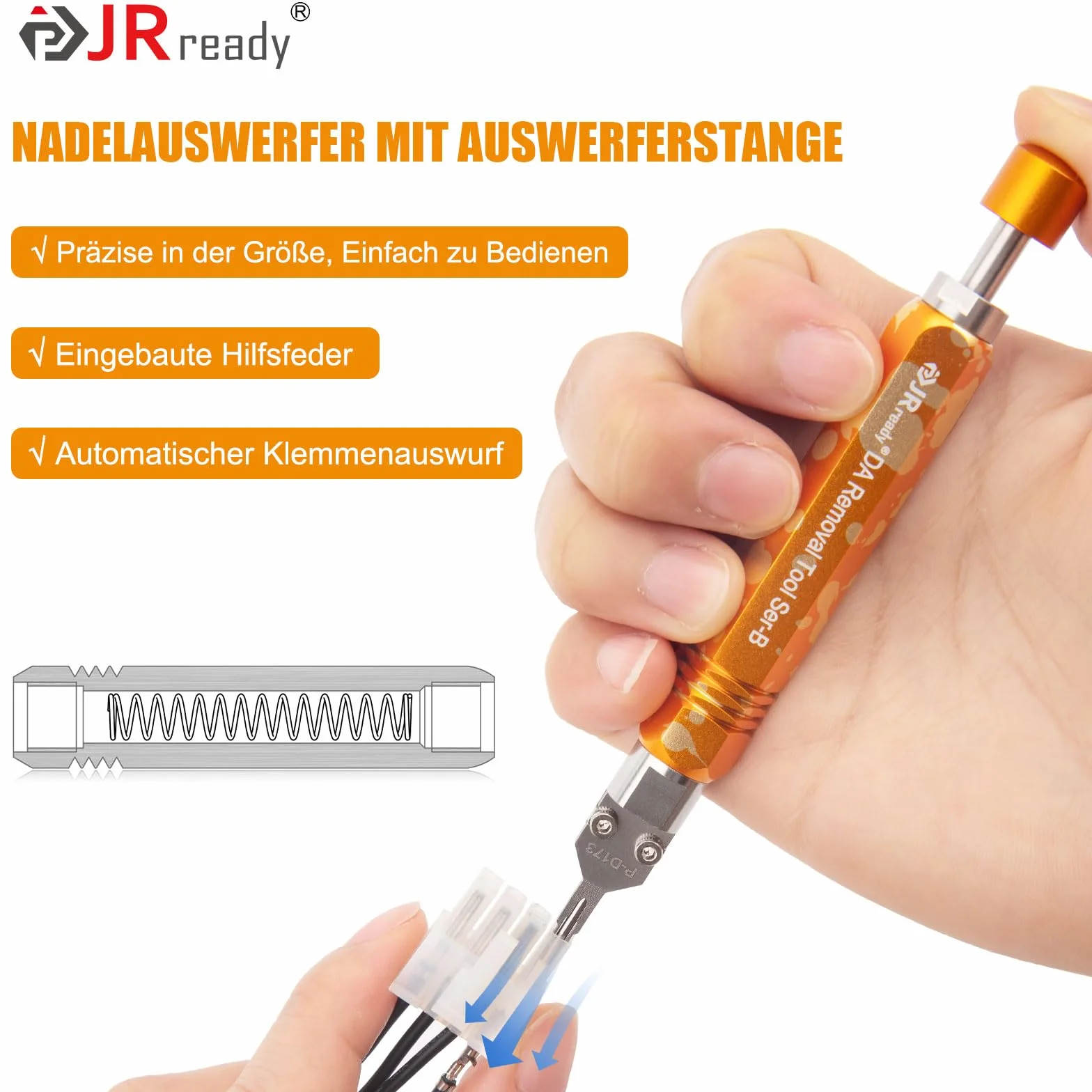JRready Dap-D173 Estrattore di Pin Dell'Asta Mini-Fit Jr Molex Micro Fit Strumento di Rimozione per La Riparazione di Computer, Molex 5557, 5559 Serie Strumento di Rimozione del Terminale