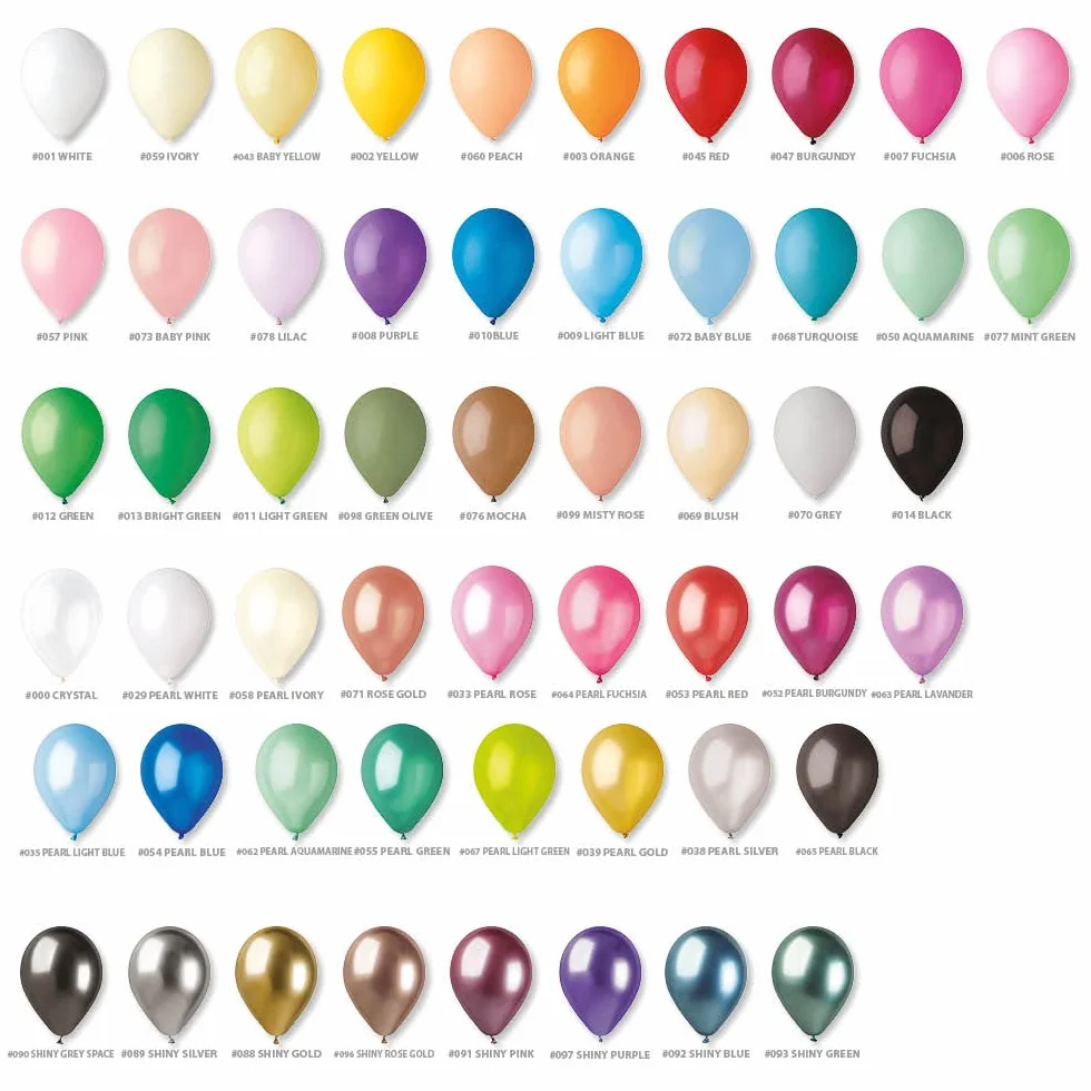 Palloncini in lattice naturale Premium Quality A50 Ø 13cm arancione