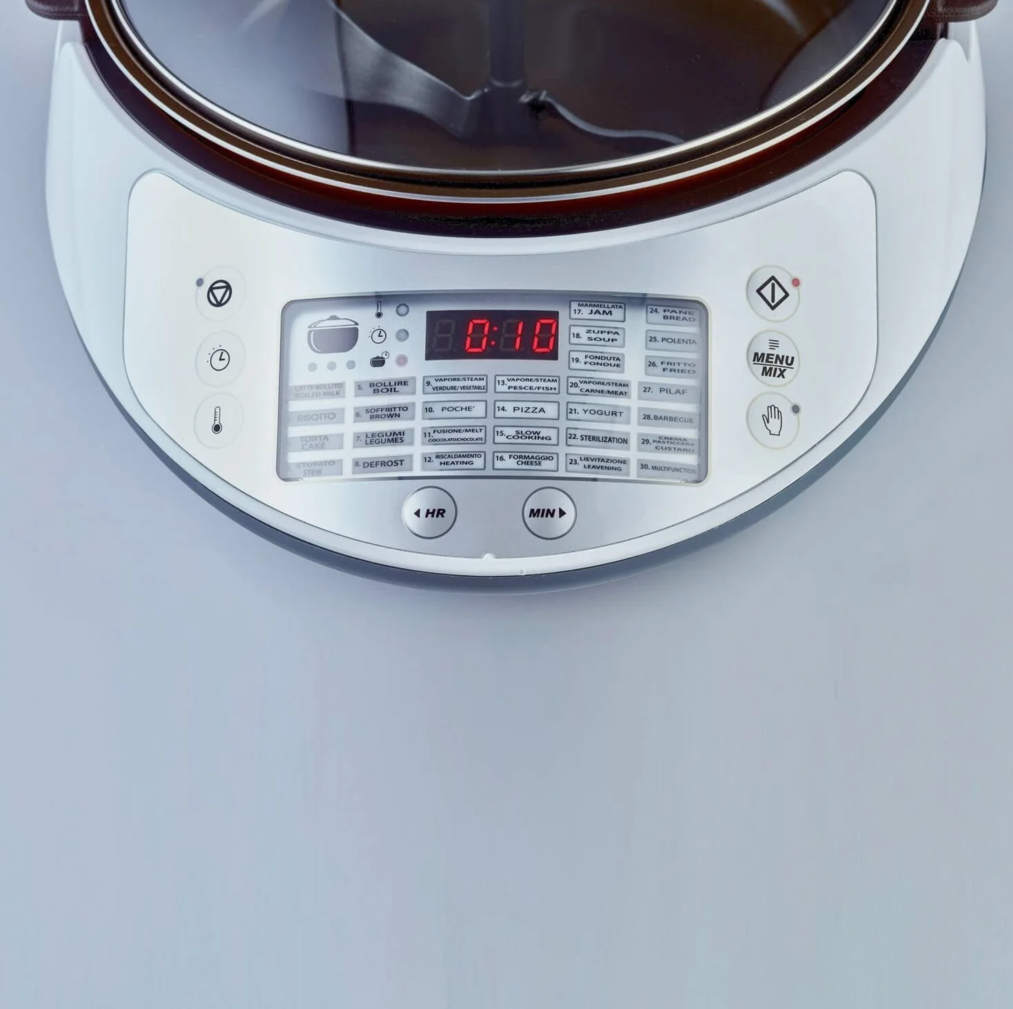 Ariete Multicooker Twist 2945, Macchina per Cucinare, Pentola Elettrica Multifunzione con 30 Programmi di Cottura Pre-Impostati, Display LCD, Capacità 5 L, 1900W, Bianco