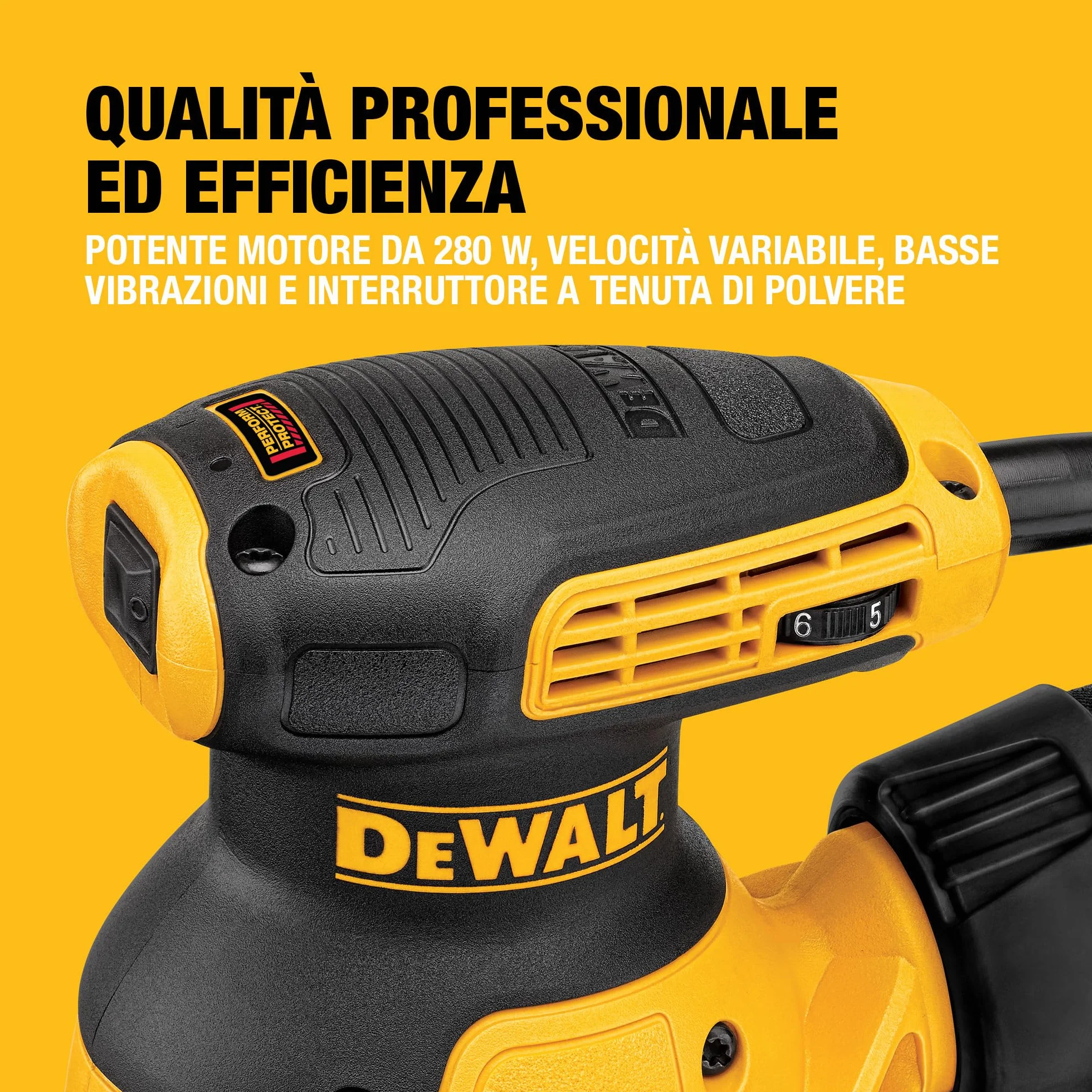DEWALT DWE6423-QS Levigatrice rotorbitale 126 mm