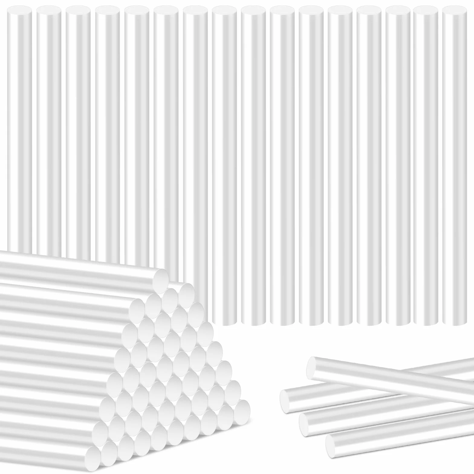 Ainiv 50 Pezzi Stick Colla a Caldo 11 x 200 mm, Bastoncini Trasparenti per Pistola Colla a Caldo, Colla a Caldo Bastoncini per Fai da Te, Artigianato, Riparazioni Domestiche e Fissaggio