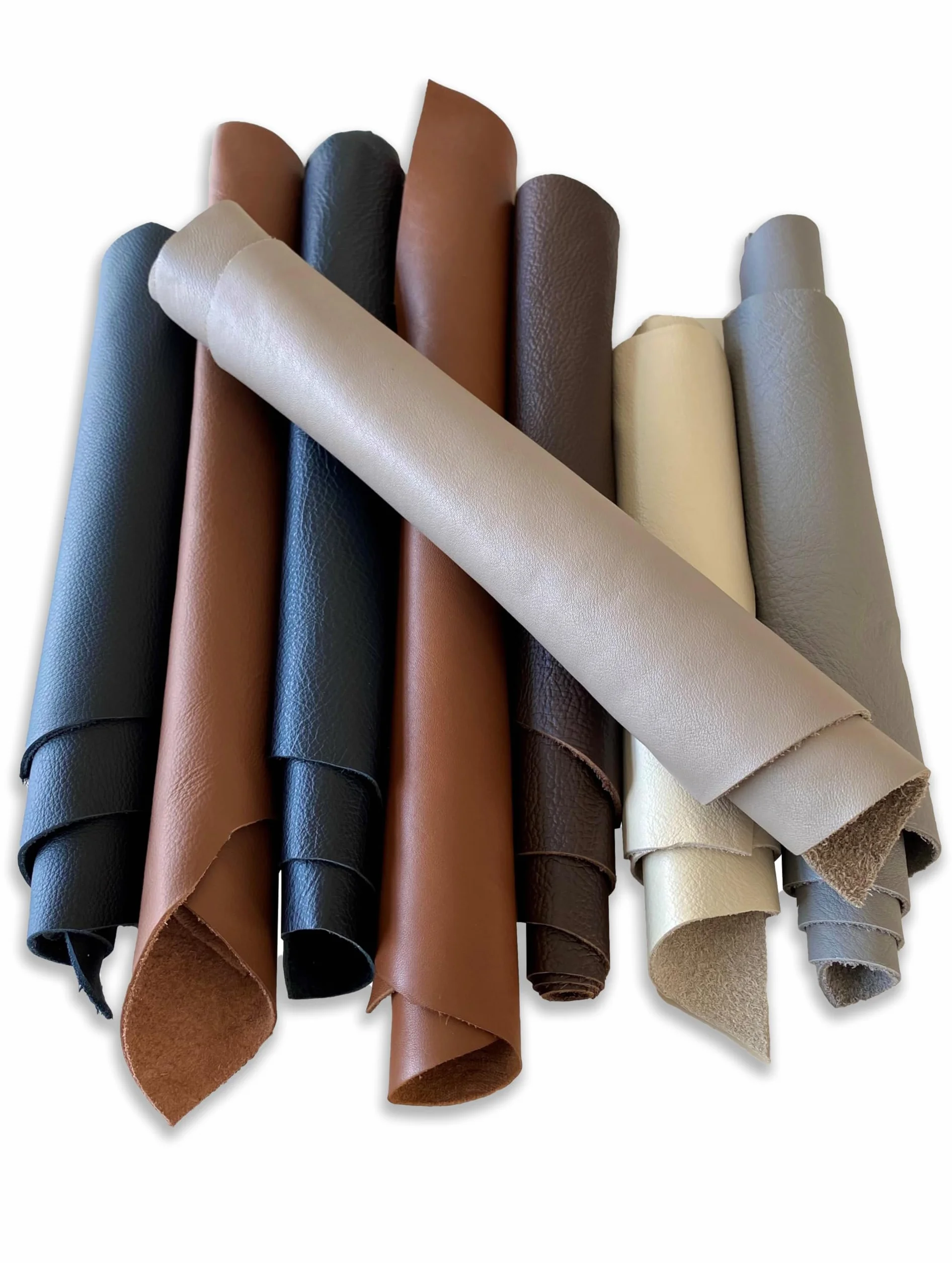 IPEA 1 Kg di Ritagli di Vera Pelle in Dimensioni Casuali e Colori Misti Classici – Made in Italy – Scampoli con Forme Varie – Resti da Produzione Artigianale – Pezzi Assortiti di Cuoio