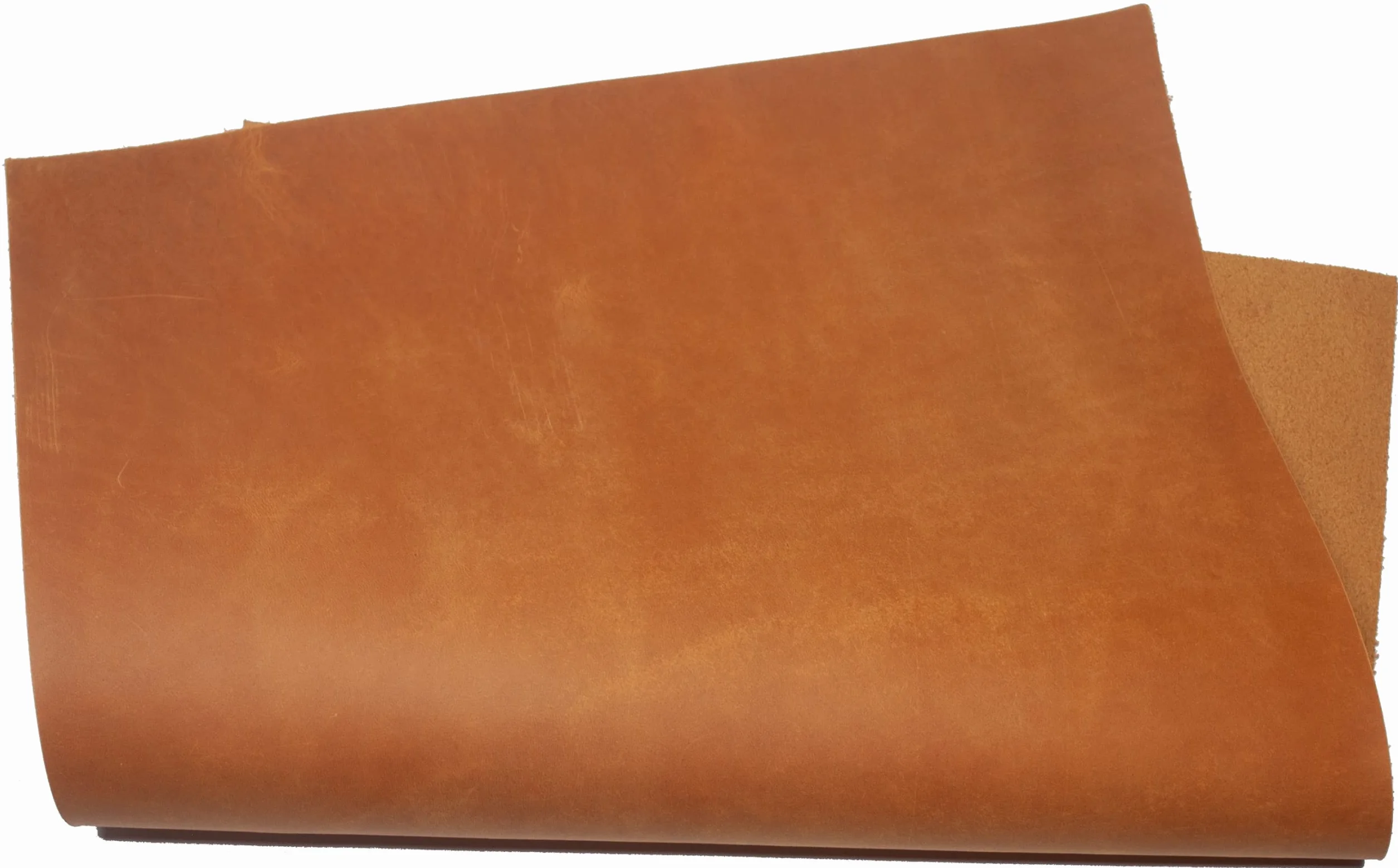 Pelle di manzo spessore 1,6 mm. Pelle Pull-Up Crazy Horse cerata. Foglie di vero cuoio per il fai da te. (10, Marrone chiaro, A6 (105 x 148mm)) HAPPER STUDIO Pelle di manzo spessore 1,6