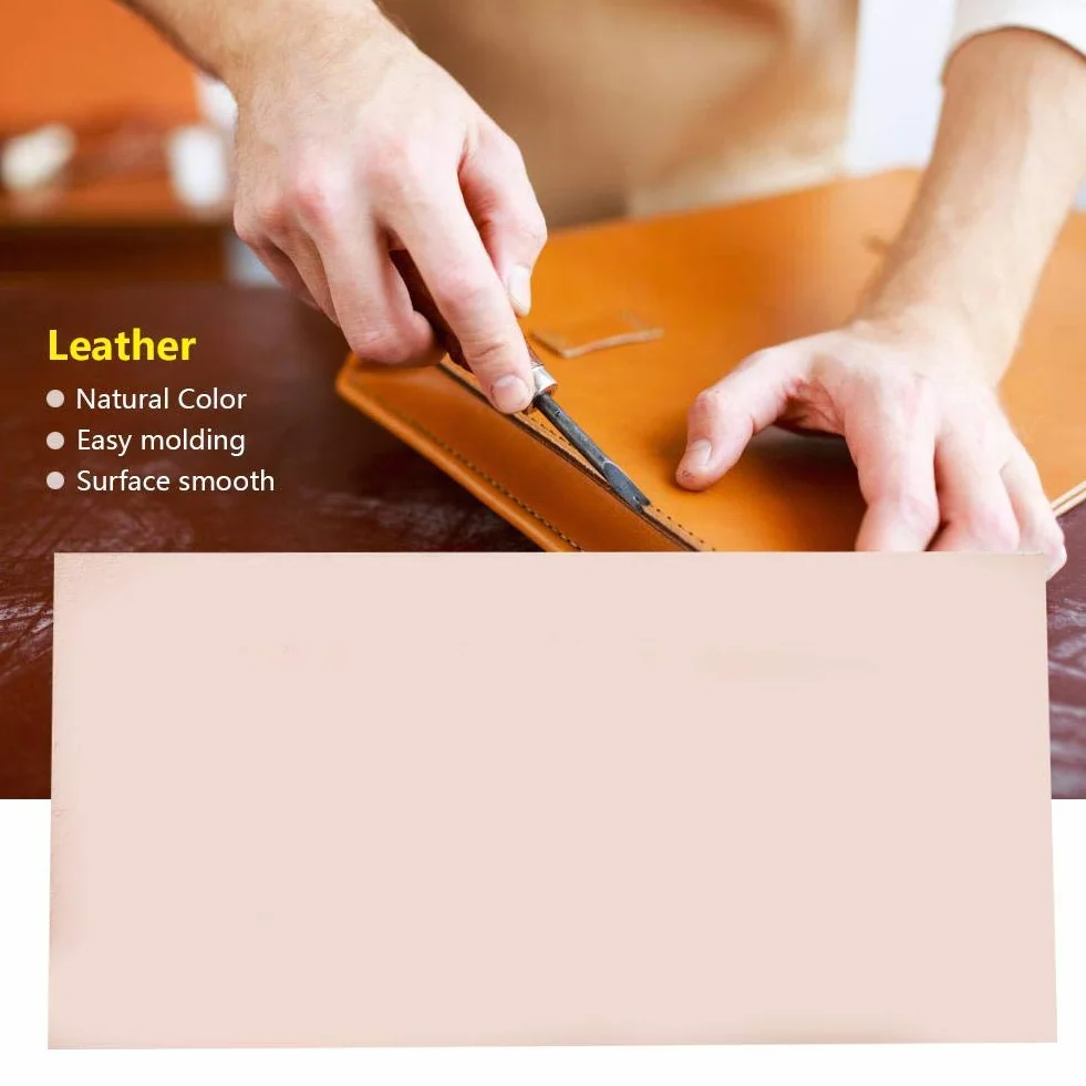 Pelle conciata al vegetale cuoio naturale 1.0 thick 30x10cm