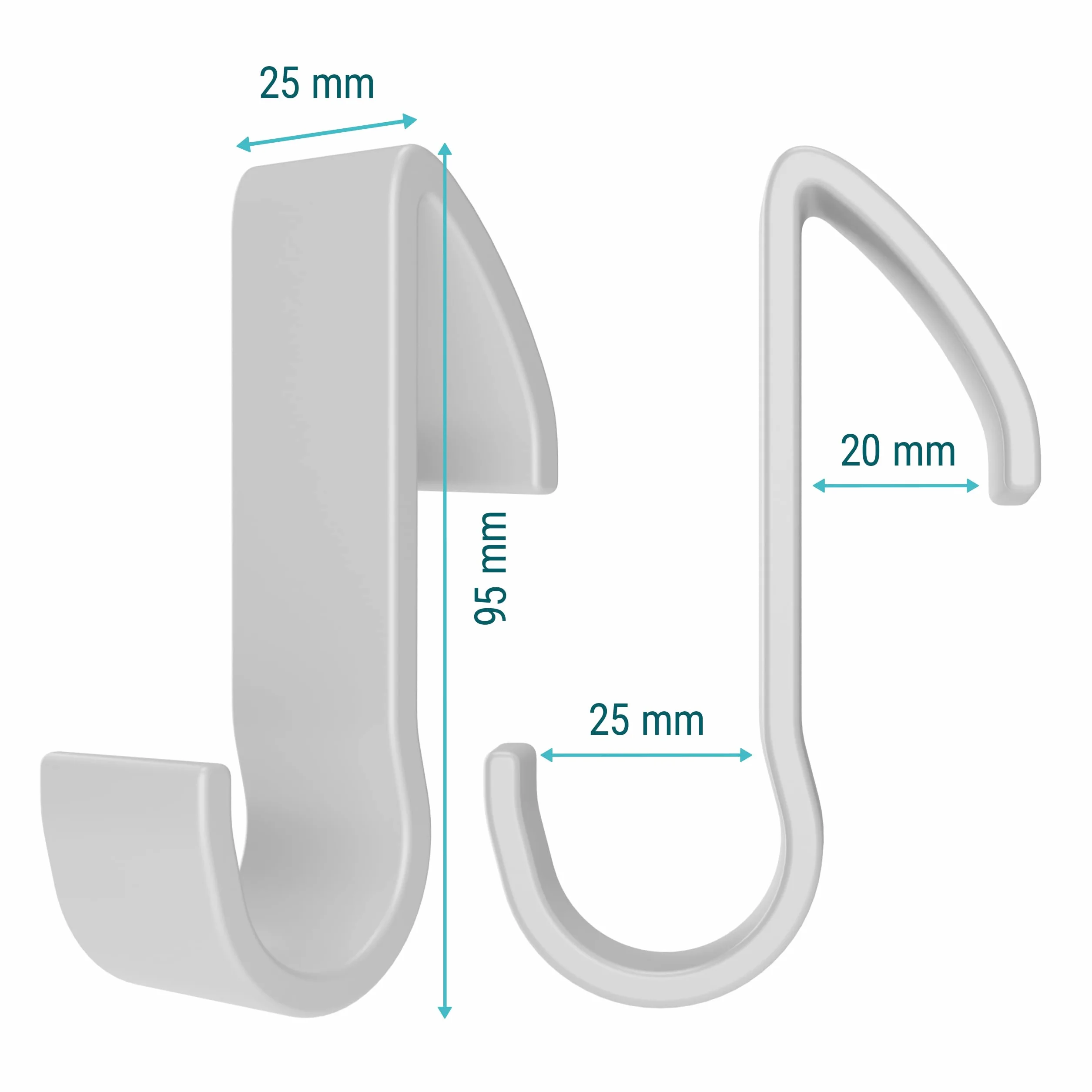 Sillar Ganci per termoarredo bianchi 8 pezzi ABS bez wiercenia