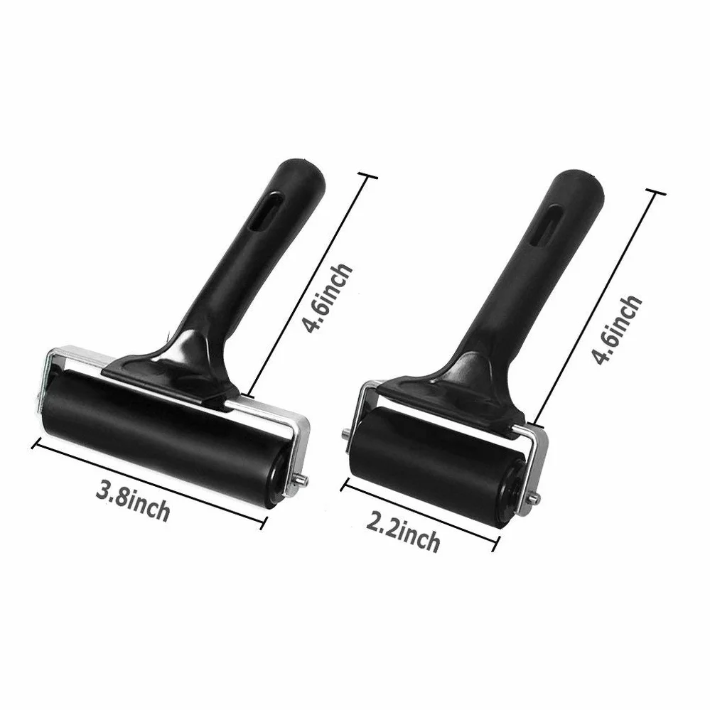 GuDoQi Rullo in Gomma 2 Pezzi 6 e 10 cm per Stampe Sfondi Stampaggio a Blocchi