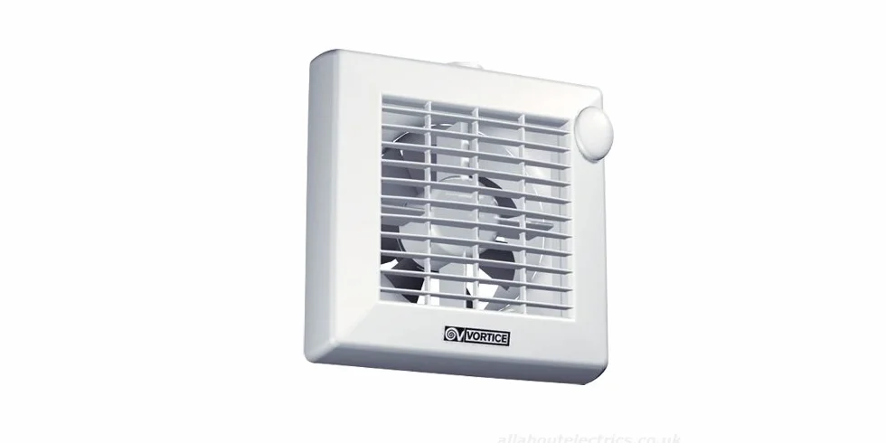 Vortice M 90/3,5" - Aspiratore Bagno e Cucina 90 mm da Parete e Vetro, Ventola Aspirazione Elicoidale a Basso Consumo Energetico, Rimuove Muffa e Umidità, Portata Massima 70 m3/h - 23,9x11,7x23,9cm