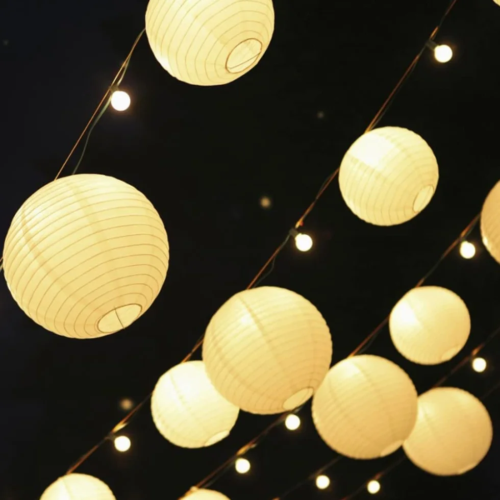 Lanterne di Carta Bianche 10 Pz Lanterne Cinesi Appese Decorazione per Festa