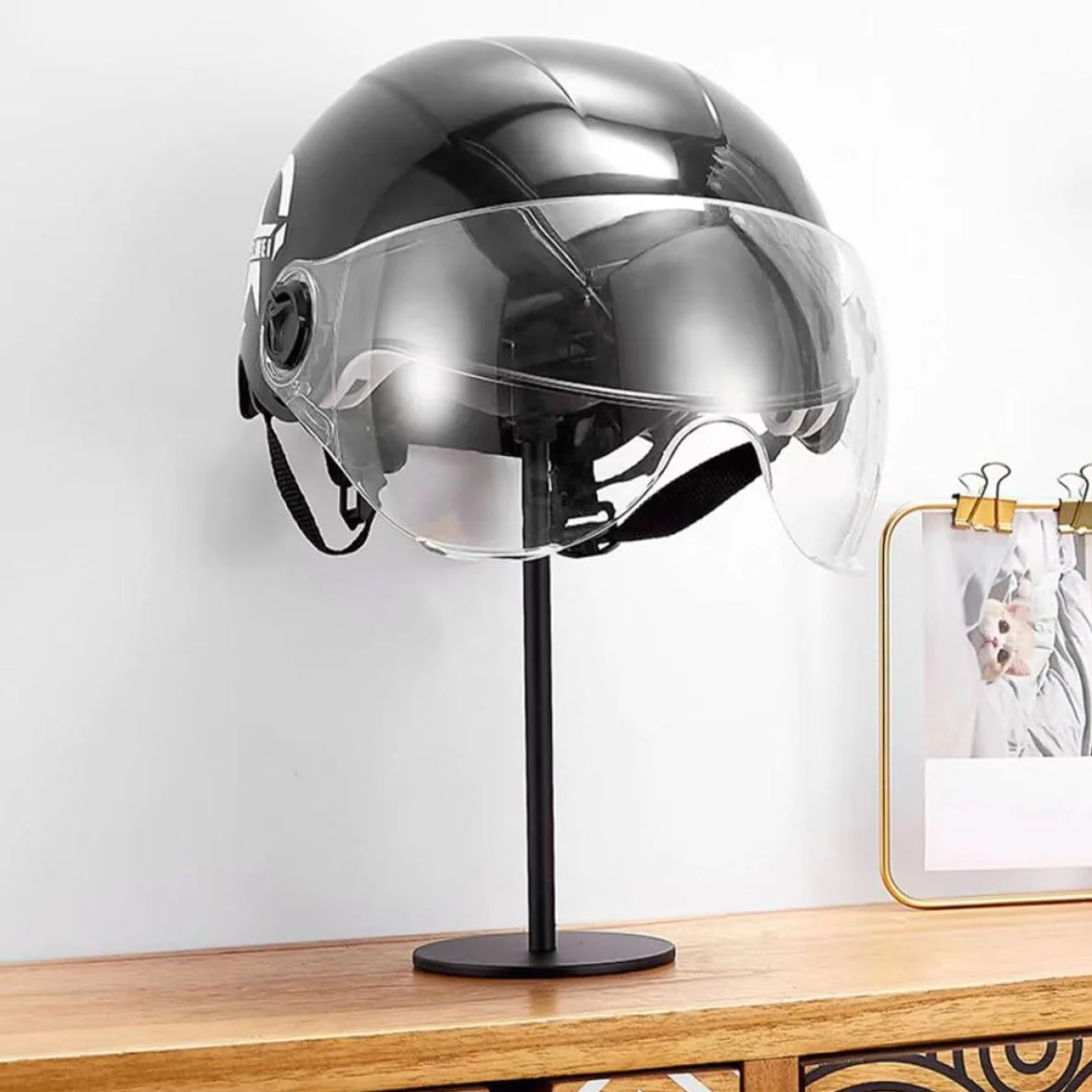 Healeved Porta Supporto da Tavolo in Alluminio Moto per Esposizione e Protezione, per Negozi di Cappelli e Abbigliamento
