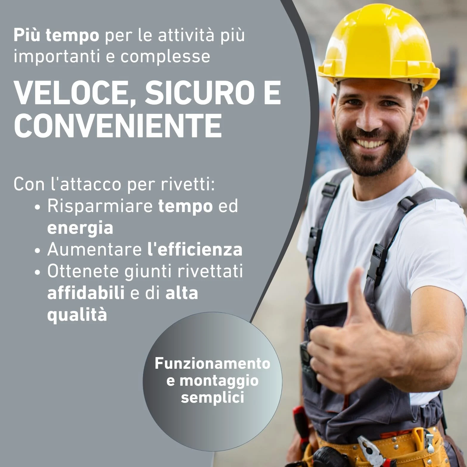 Adattatore per rivettatrice dadi M3-M12 alluminio acciaio inox per avvitatrice a batteria