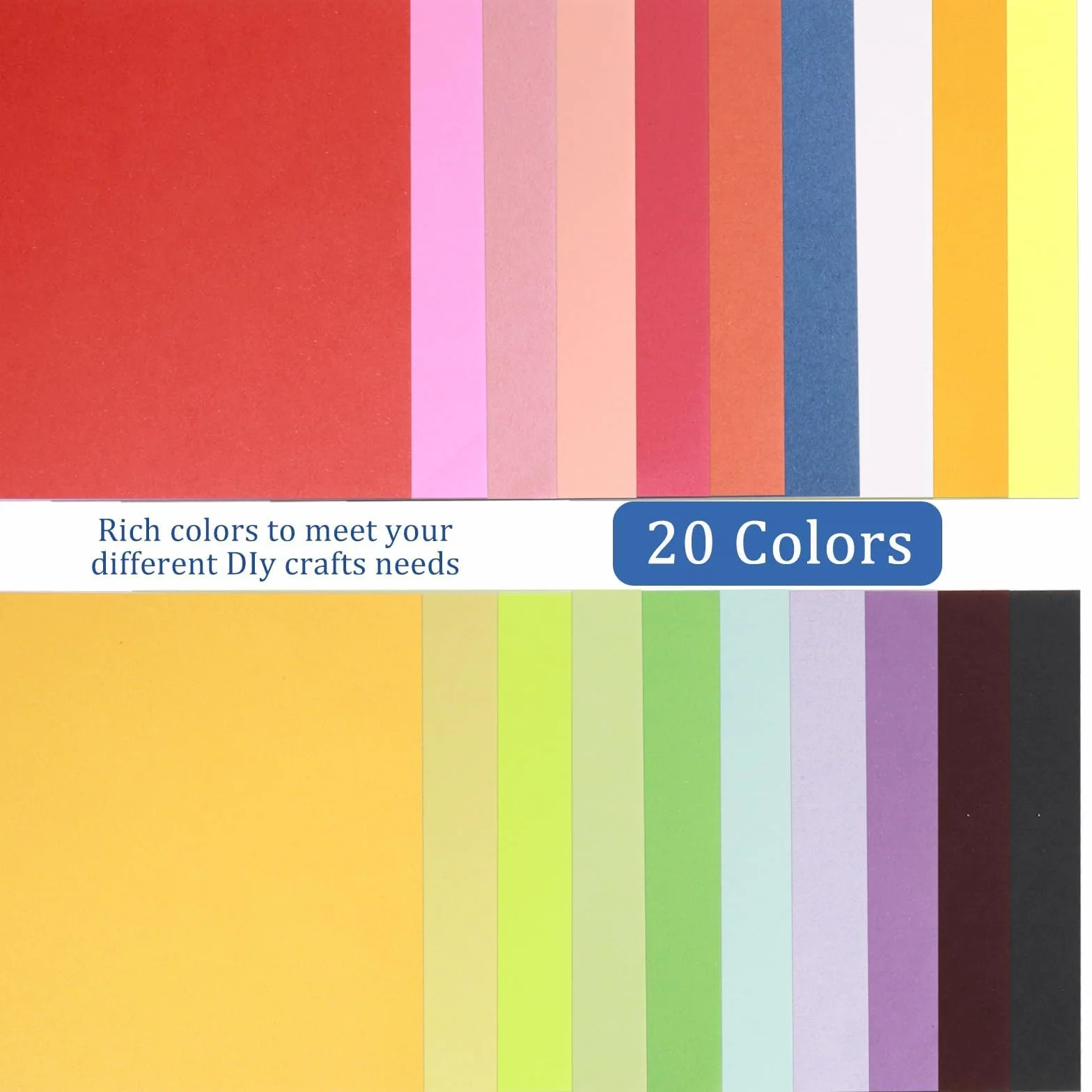 240 Fogli Cartoncini Colorati 10 x 10 cm 70 g/m² Carta Origami 20 Colori Risma Fogli Colorati per Fai da Te Scuola Progetti Artistici