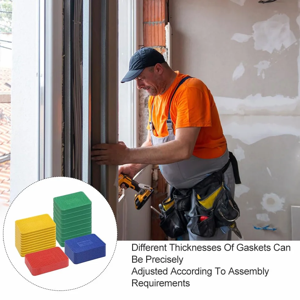 40 Pezzi Spessori In Plastica, Distanziatori In Plastica Da 40x60 mm, Set Di Distanziatori Per Imballaggio Per La Posa Di Piastrelle, Livellamento Di Pavimenti Installazione Di Finestre