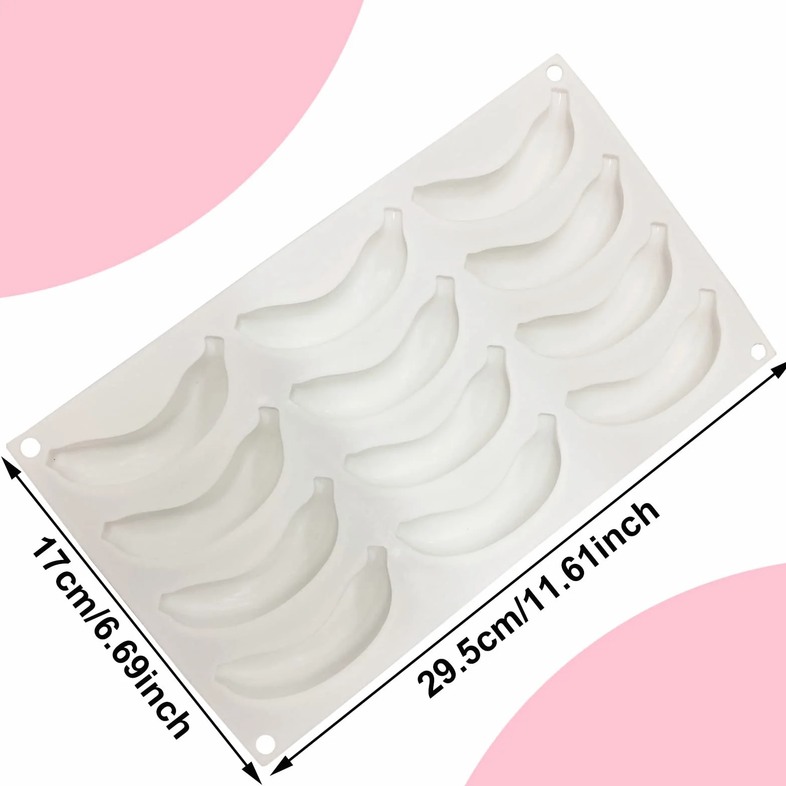 Banane Stampo cioccolato fondente Stampi per Sapone in Silicone Antiaderente Mousse di Stampo Riutilizzabili Stampi Torta Decorazione di Cottura per cioccolato, caramelle, cubetti di ghiaccio