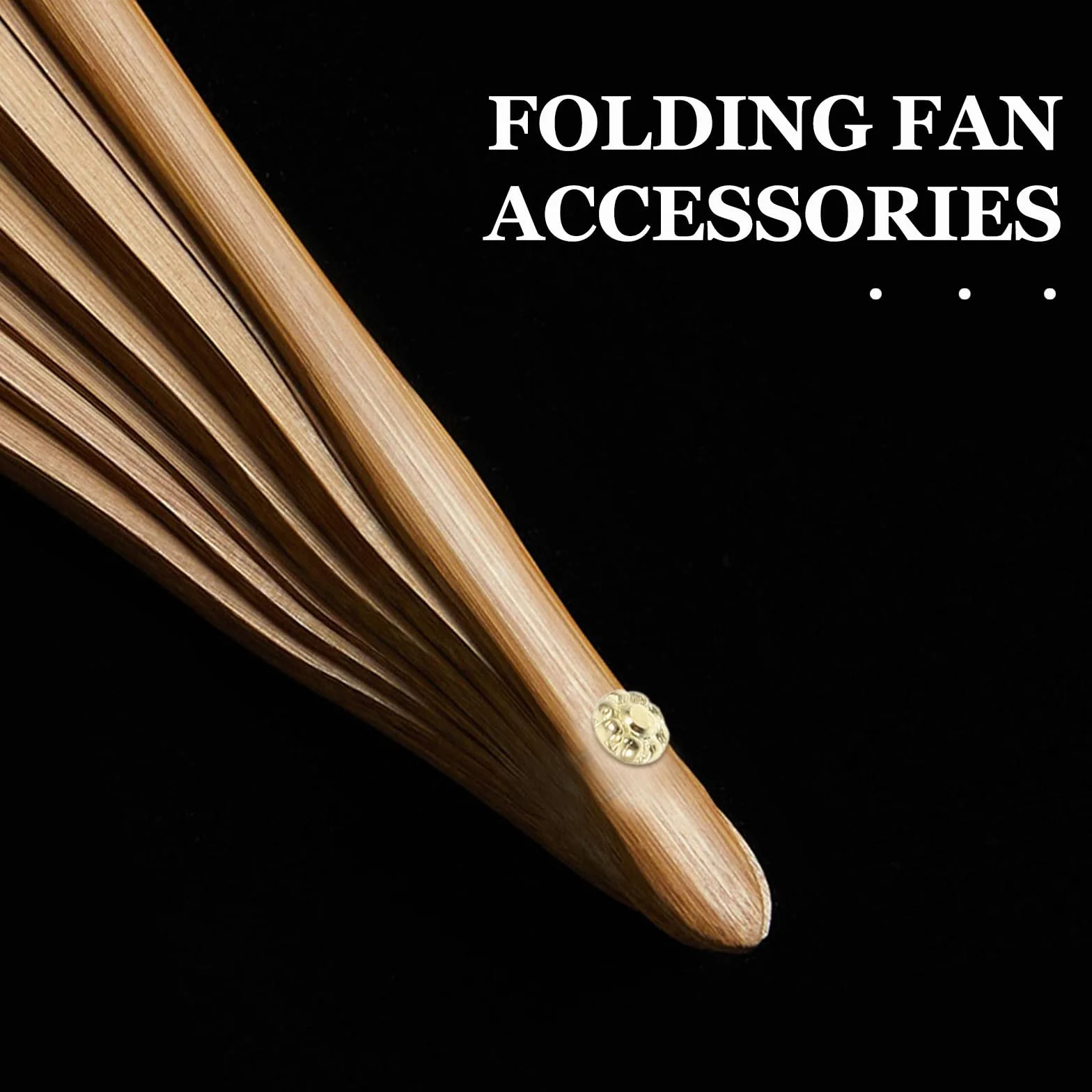 Amosfun Set 10 Rivetti per Albero Ventola Pieghevole 1.06 Pollici Accessori per Riparazione Ventagli Manuali in Metallo Portatile per Fai da Te
