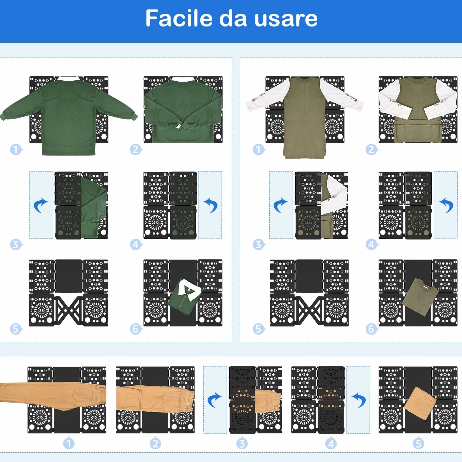 BoxLegend V3 Piega Magliette Piega Camicie Adulti Cartella per Magliette