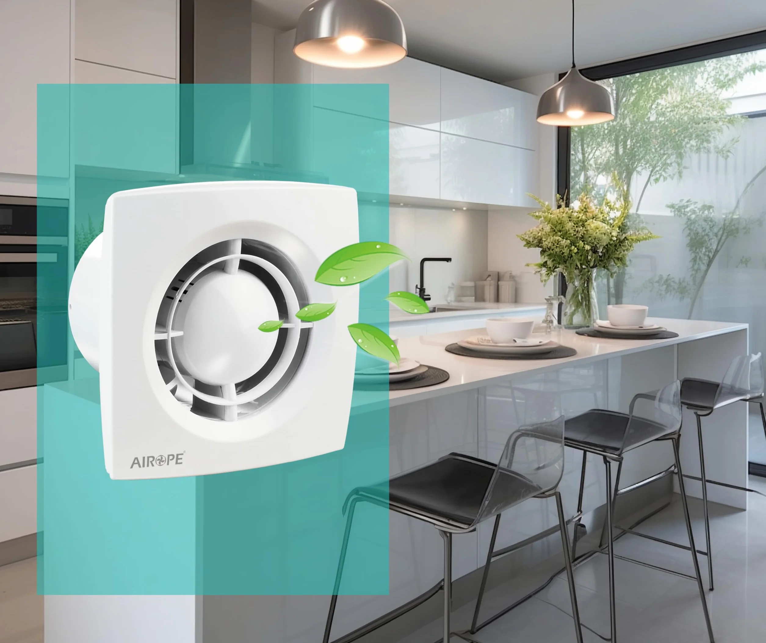 Ventola Estrazione 100 mm 99 m³/h Silenzioso Bagno WC Cucina